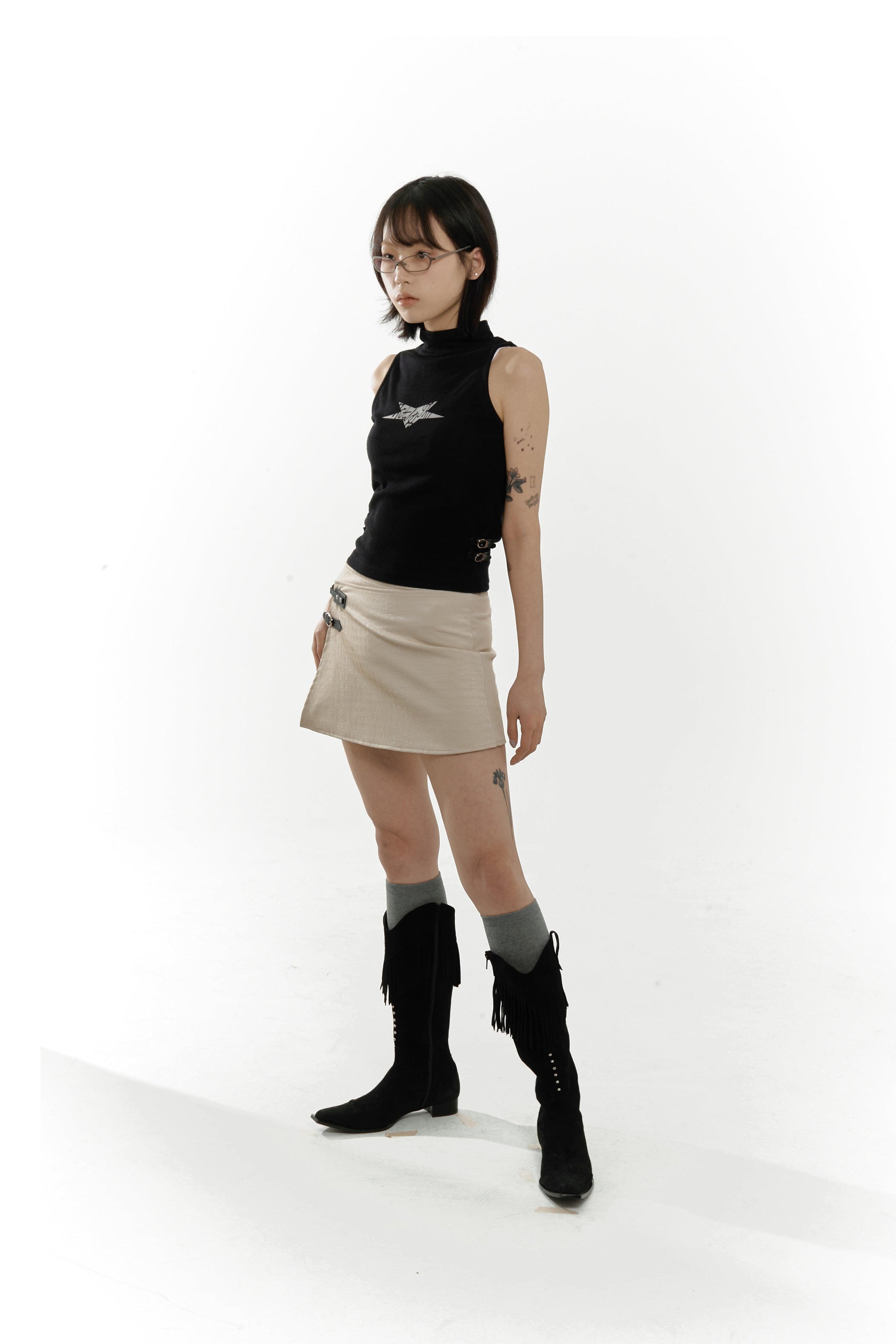 Black Star High Neck Top