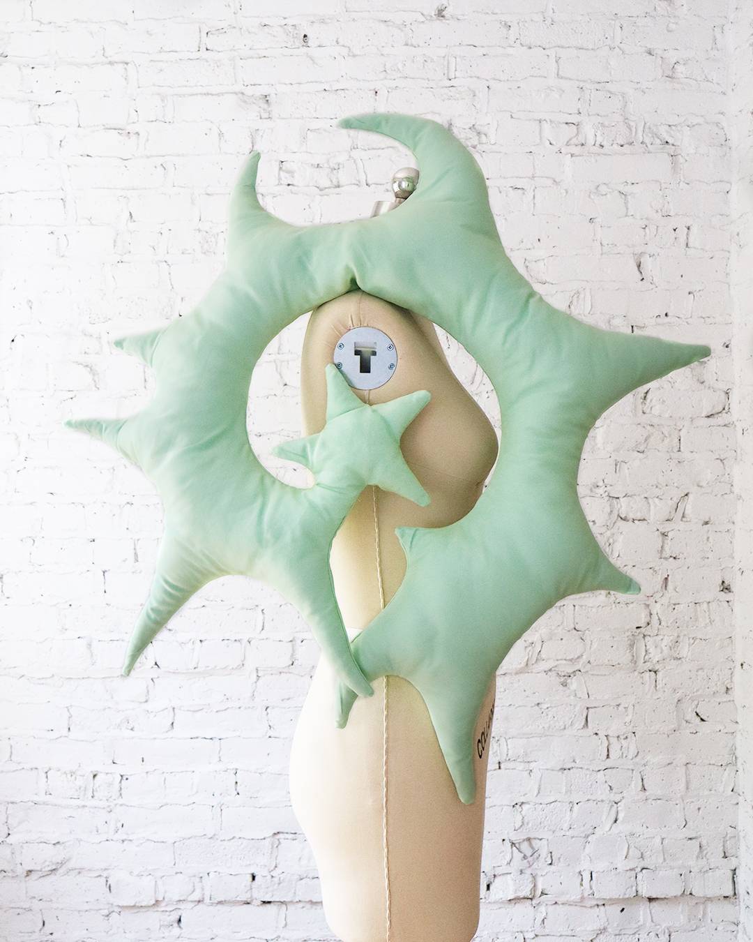 Star Pillow in Mint