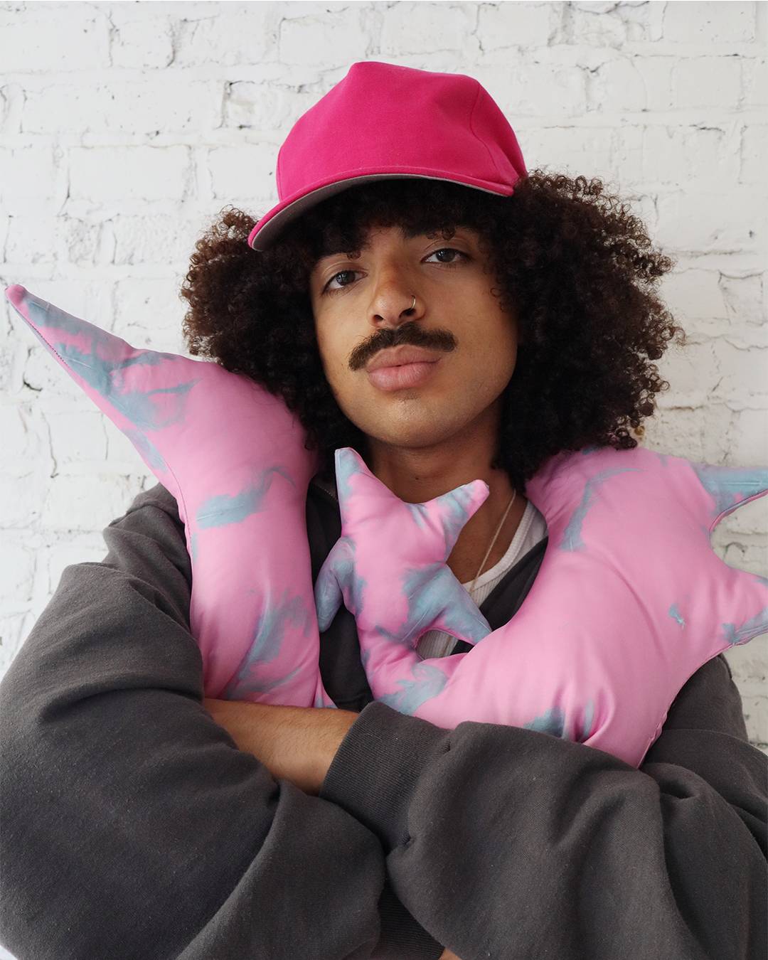 Star Pillow in Pink