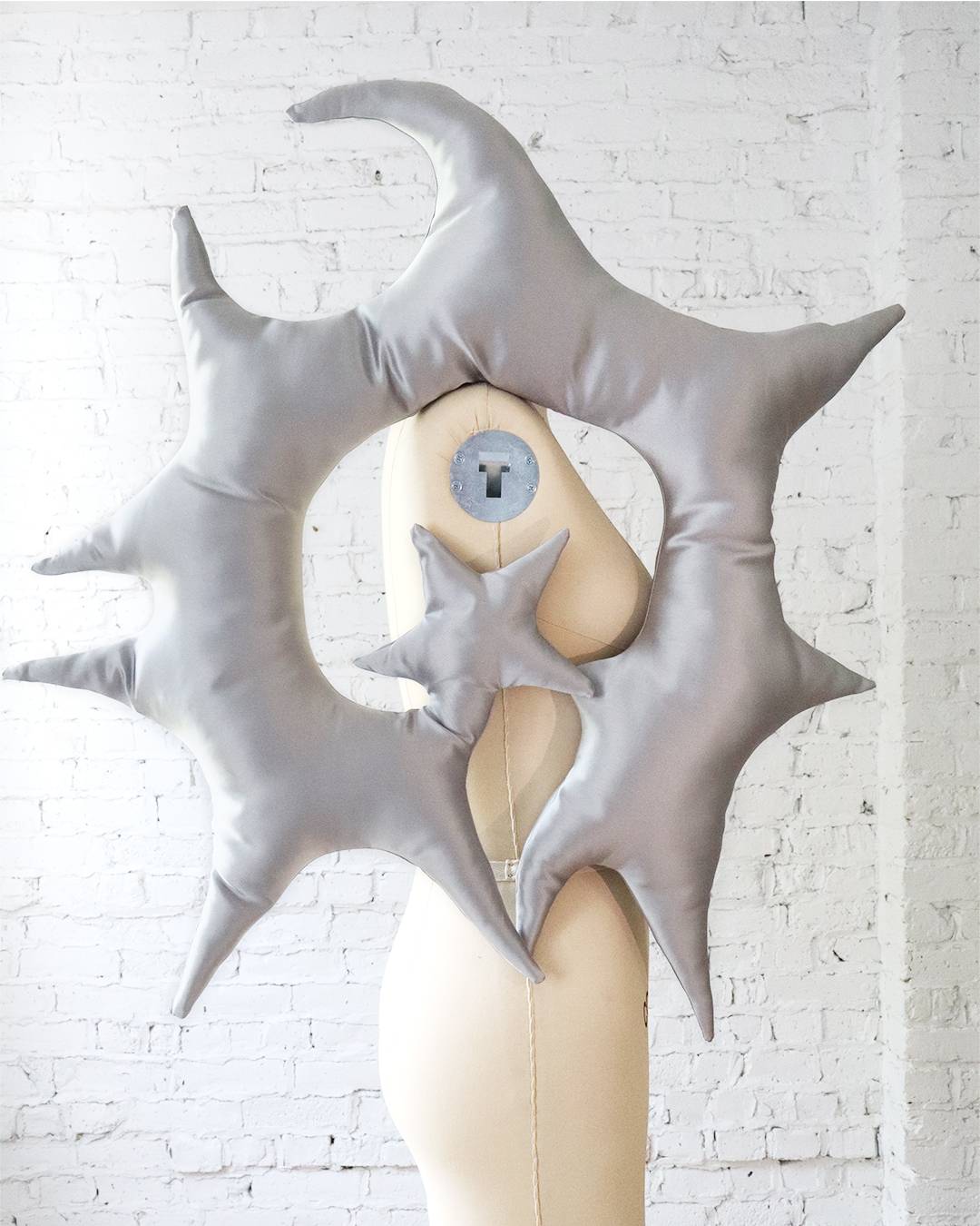 Star Pillow in Silver