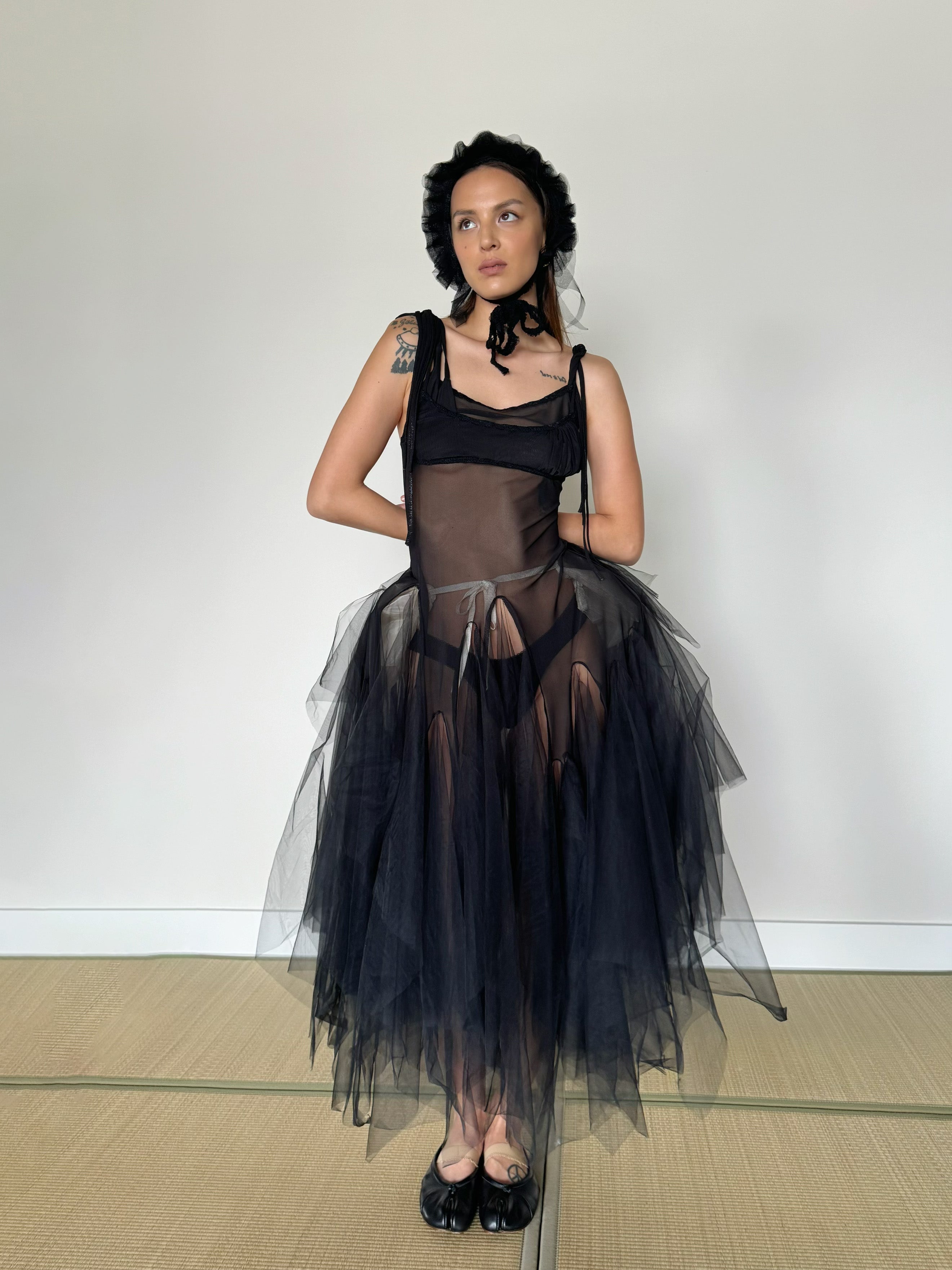 검은색 백조 드레스