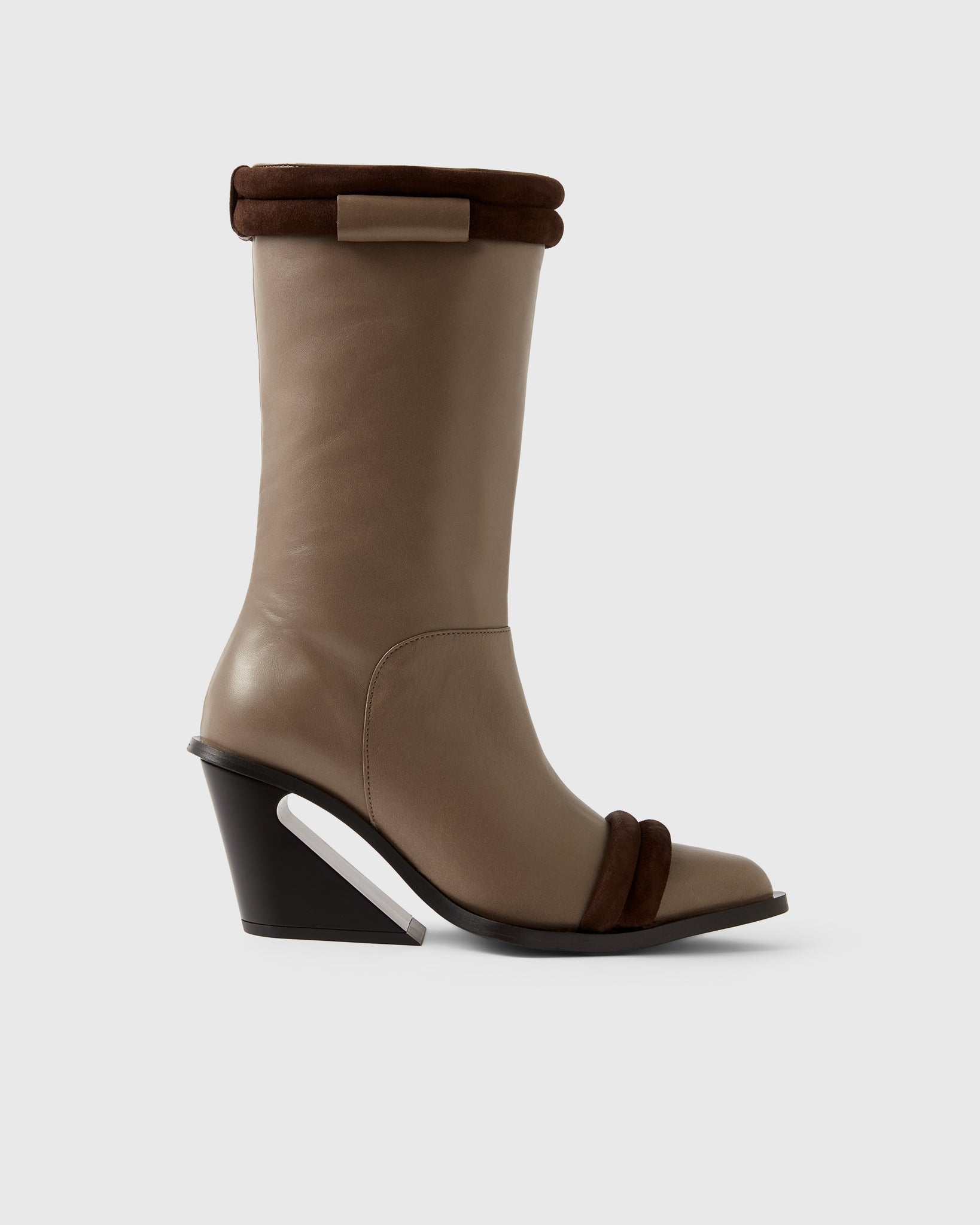 Thalia Boot 80MM in Truffle Cafe
