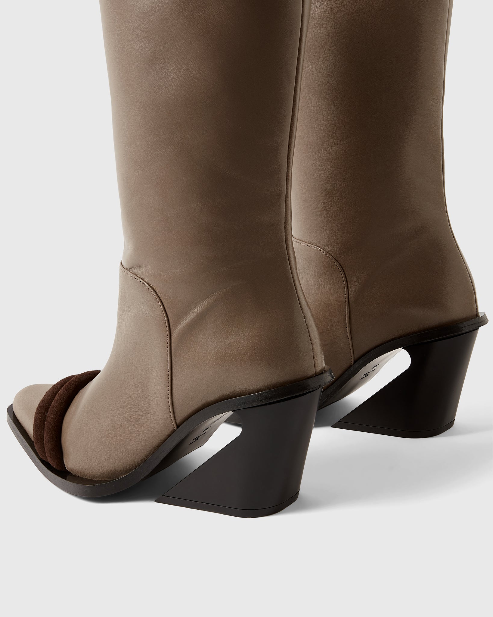 Thalia Boot 80MM in Truffle Cafe