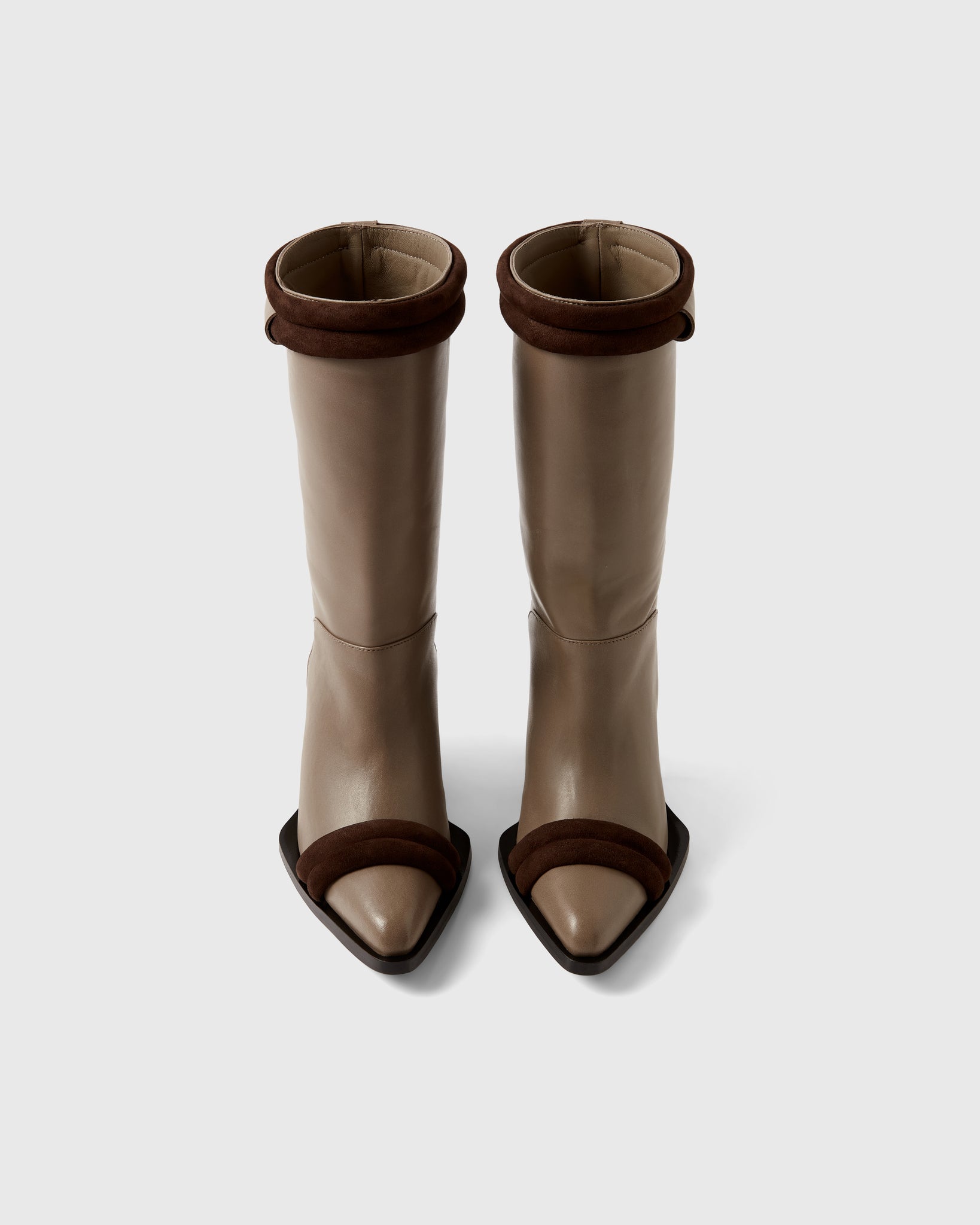 Thalia Boot 80MM in Truffle Cafe