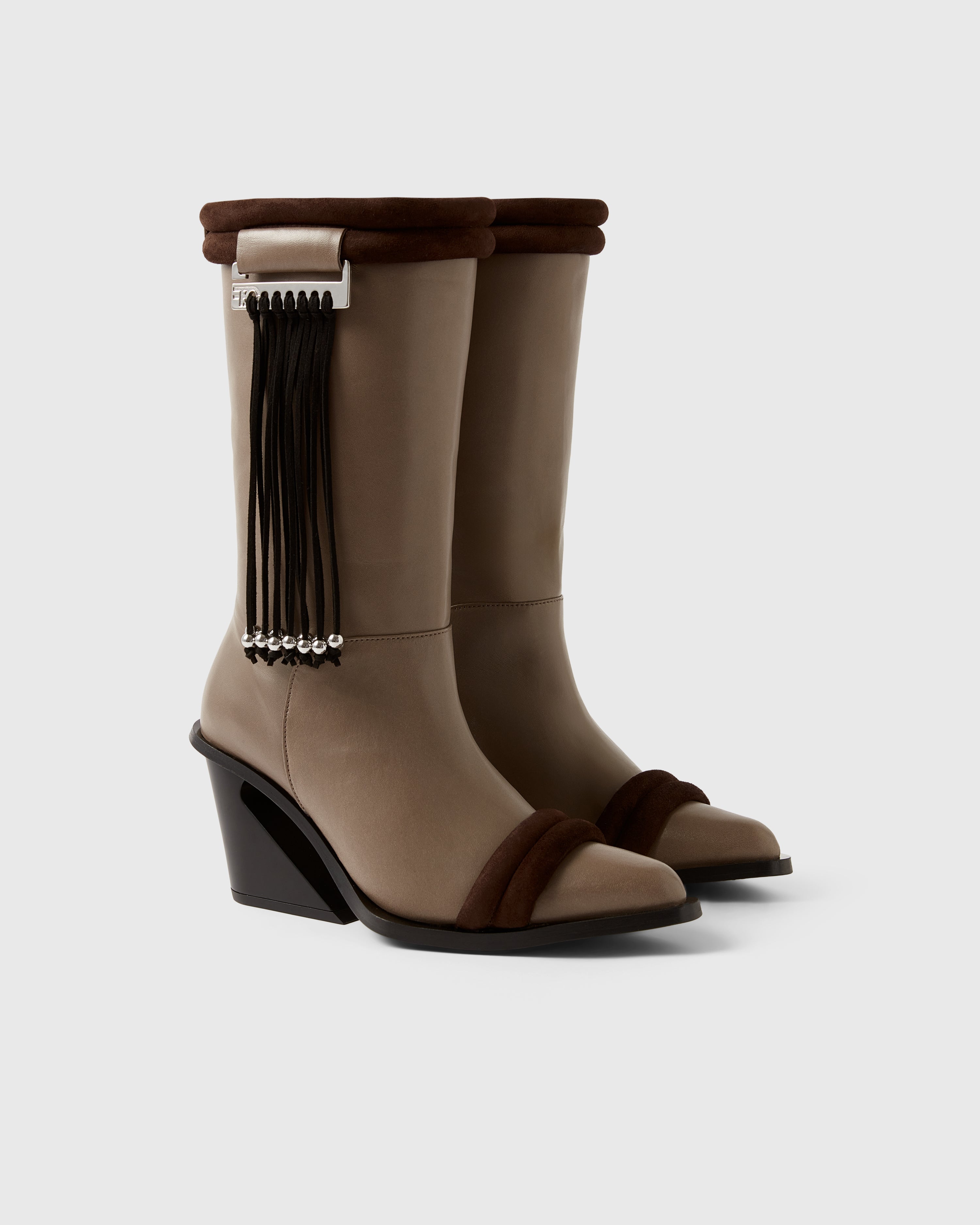 Thalia Boot 80MM in Truffle Cafe