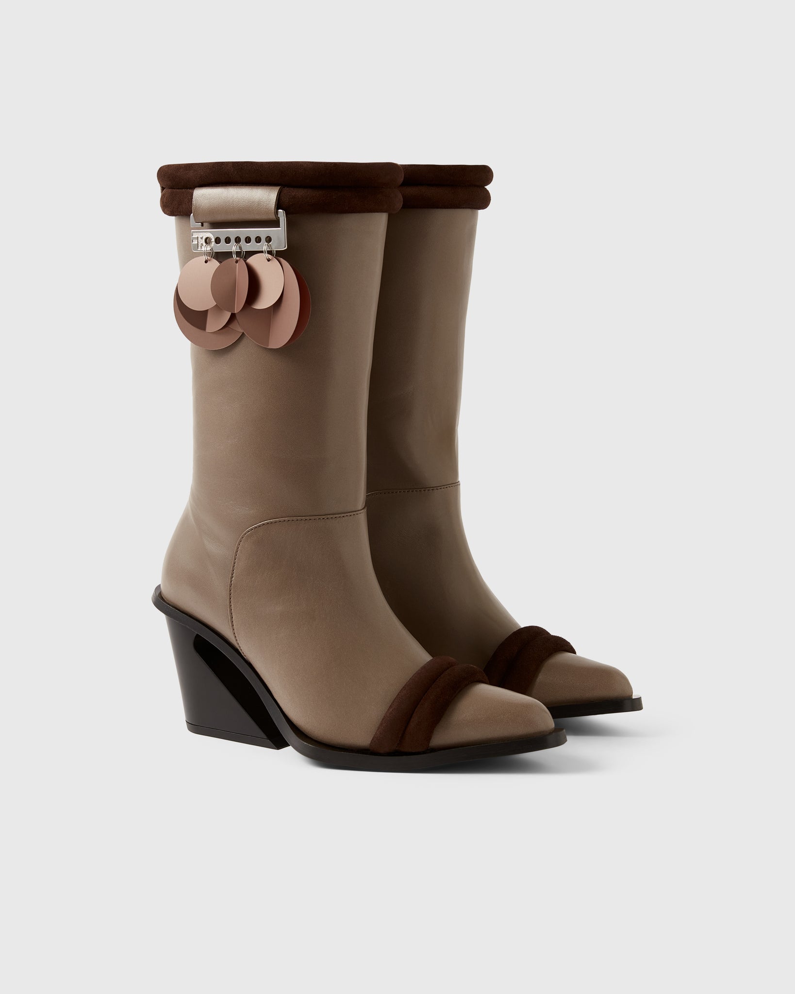 Thalia Boot 80MM in Truffle Cafe