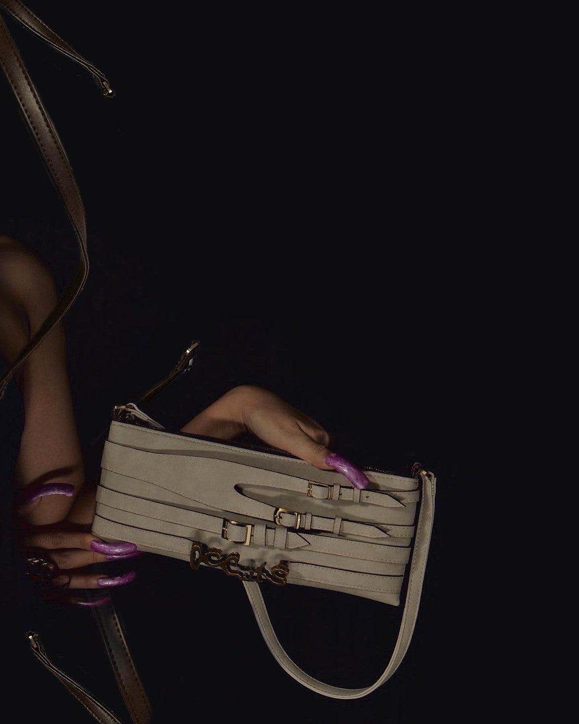 Cremefarbene Kelly Twins-Tasche