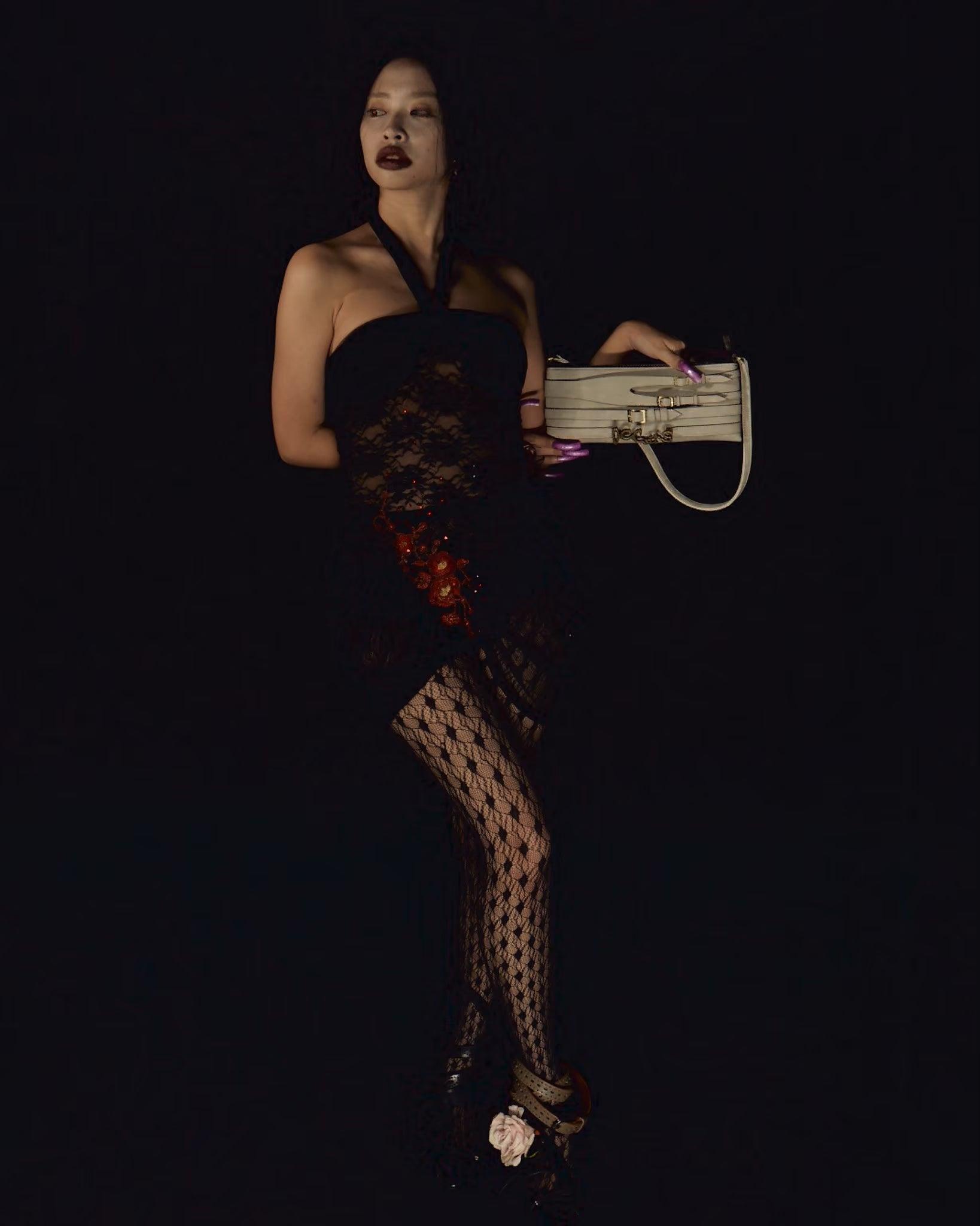 Cremefarbene Kelly Twins-Tasche