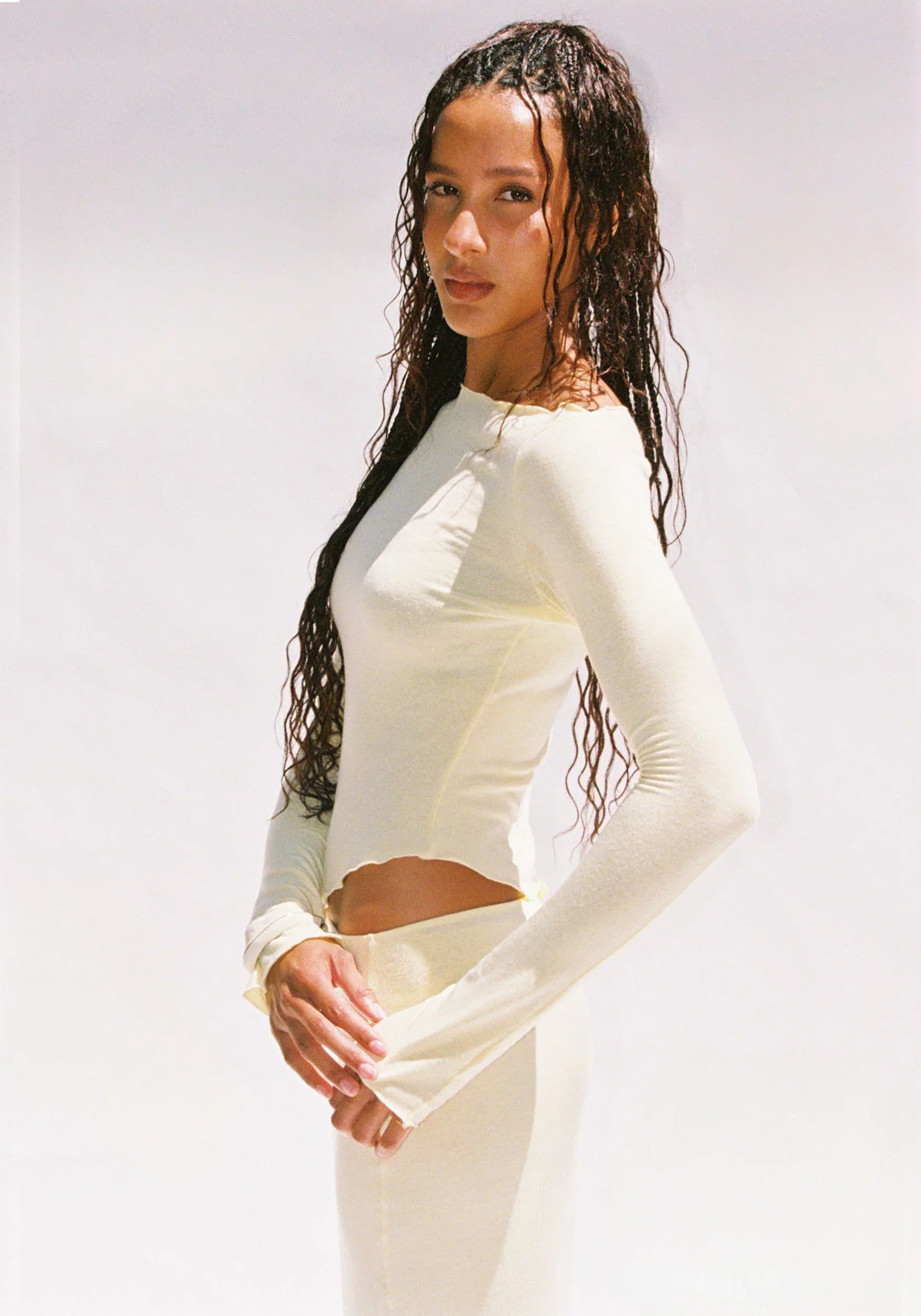 Demeter Long Sleeve Top in Pink