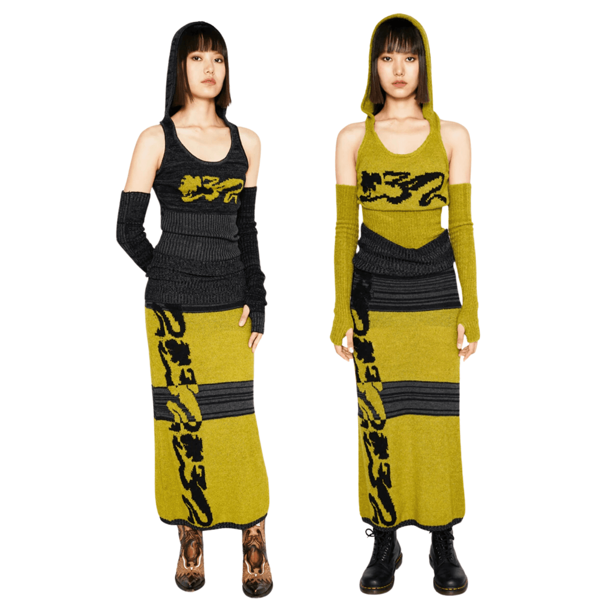 Cyber Mustard Knit Set in Cyber Mustard
