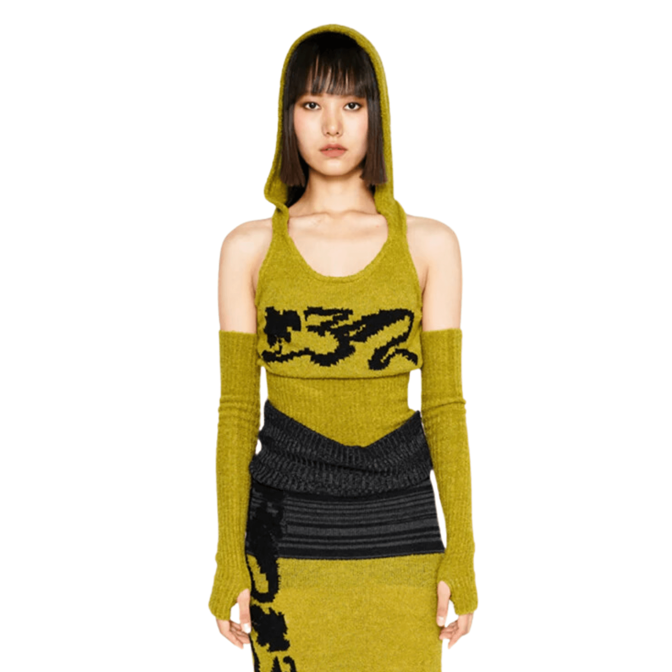 Cyber Mustard Knit Set in Cyber Mustard