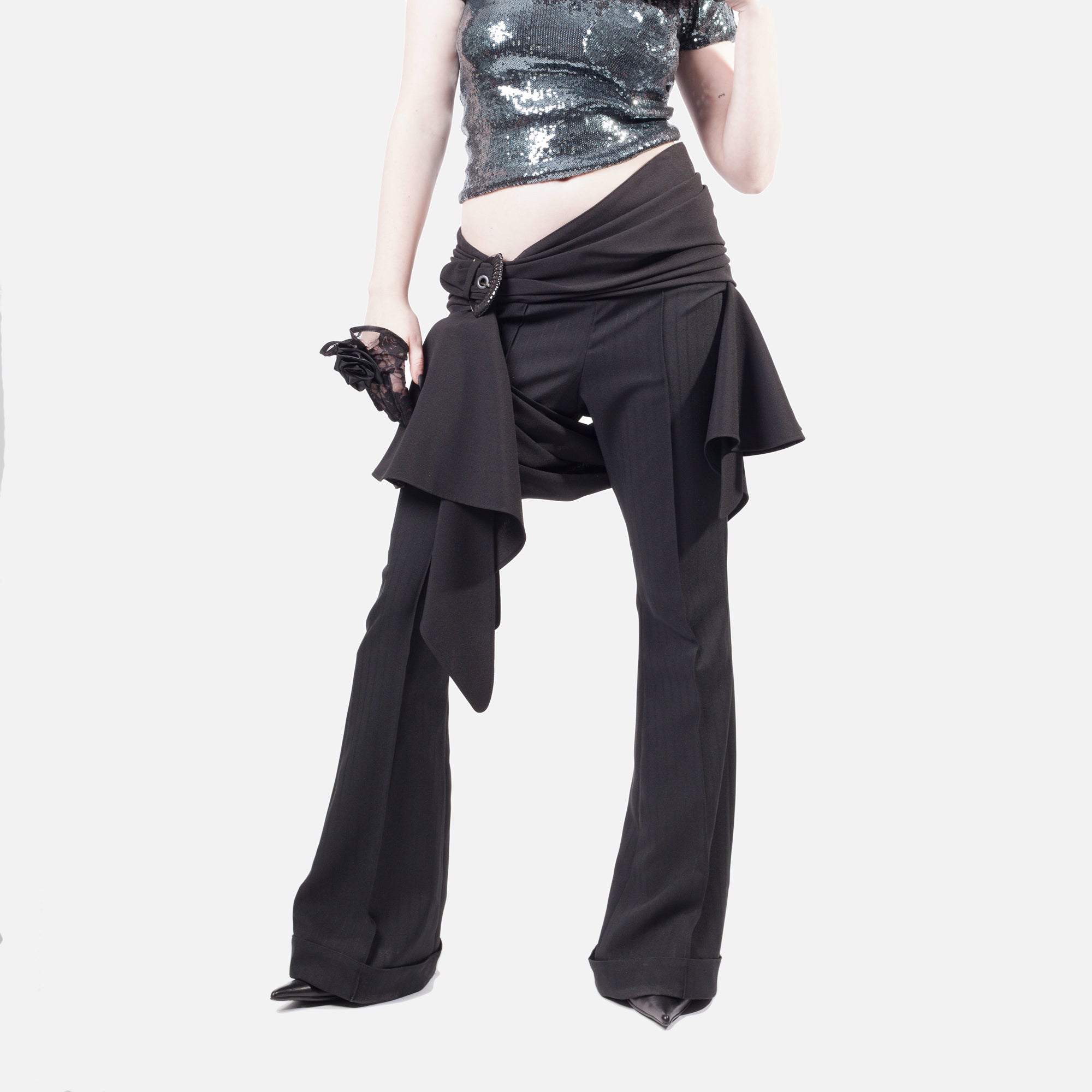 드레이프 플레어 팬츠