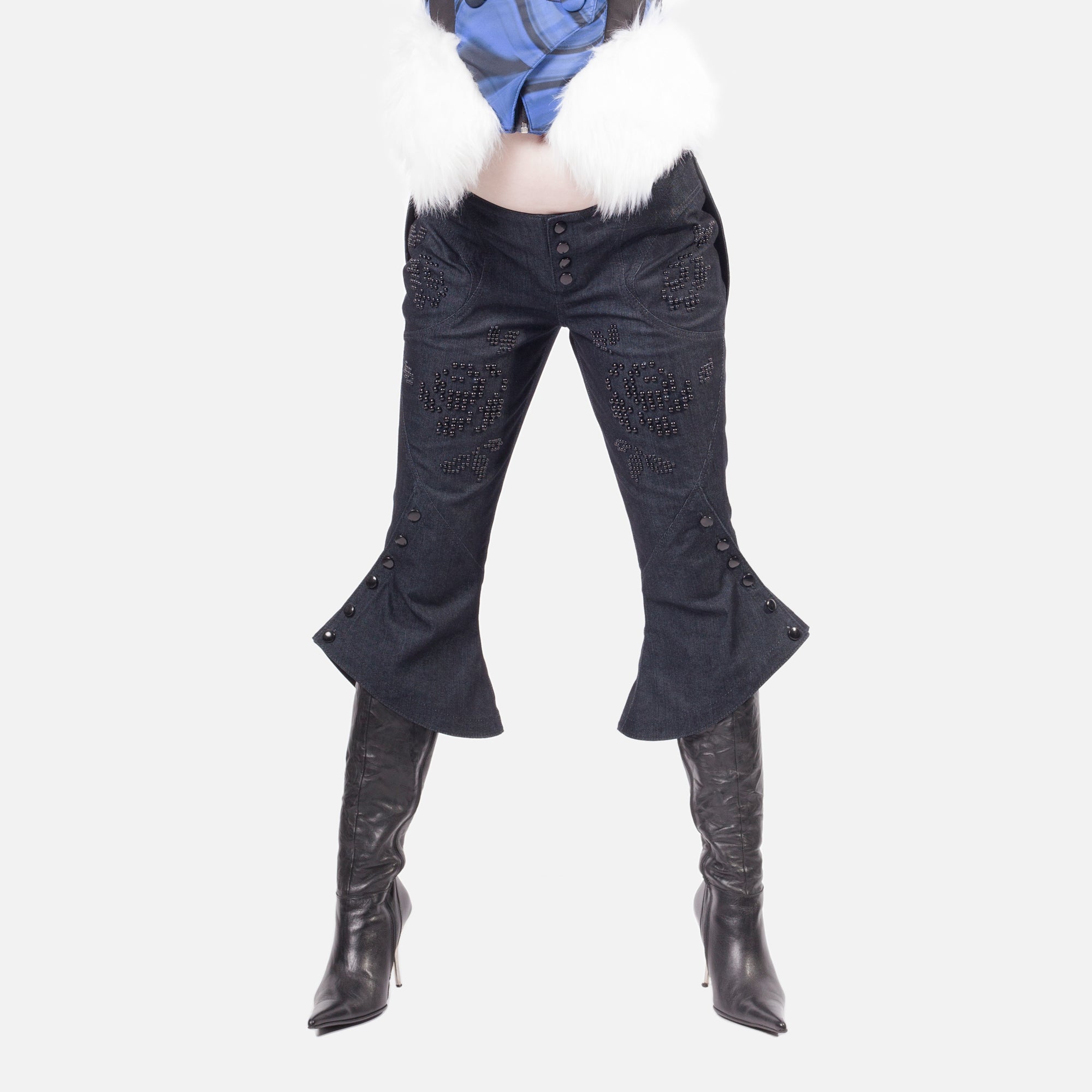 플레어 카프리 팬츠