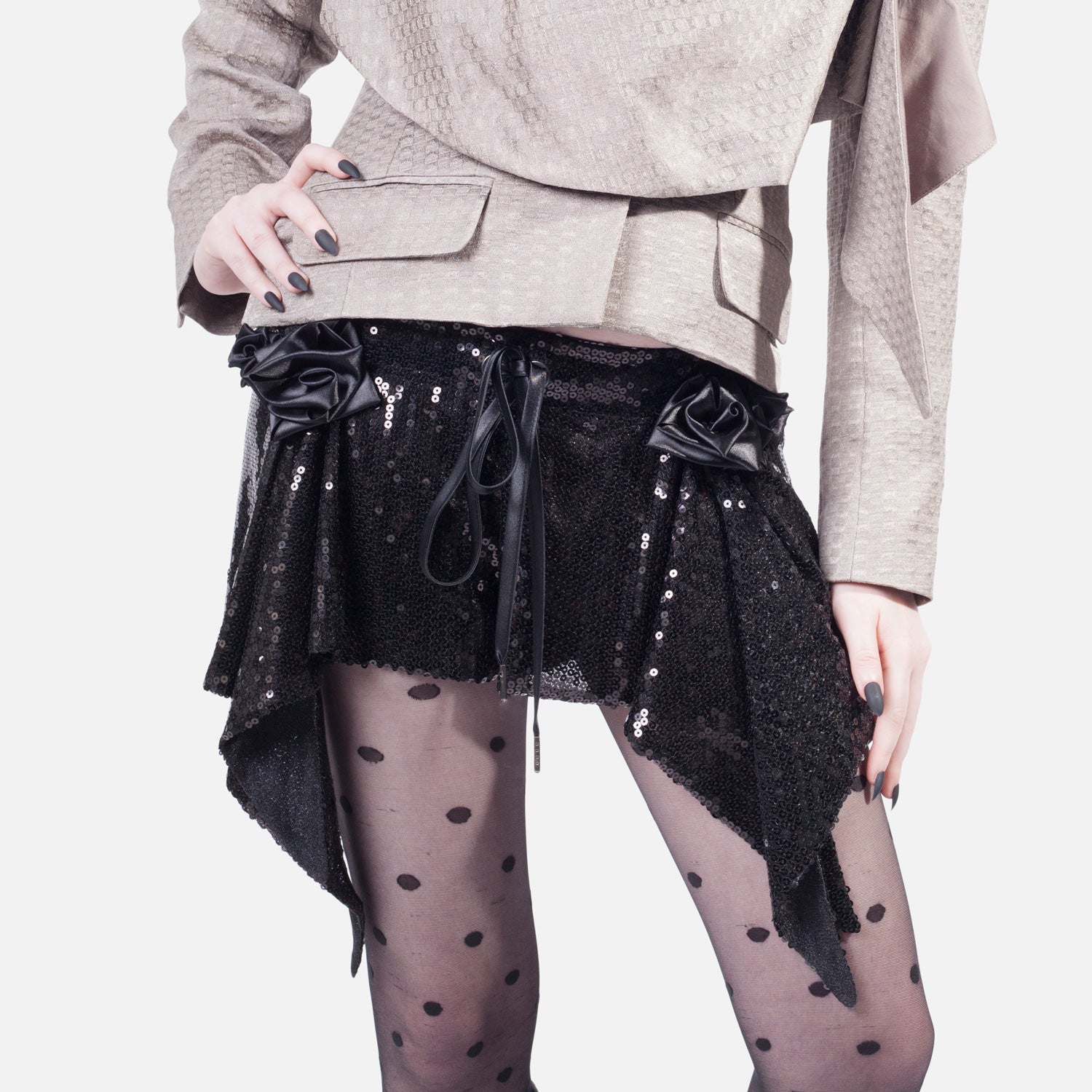 Pointed Sequin Shorts