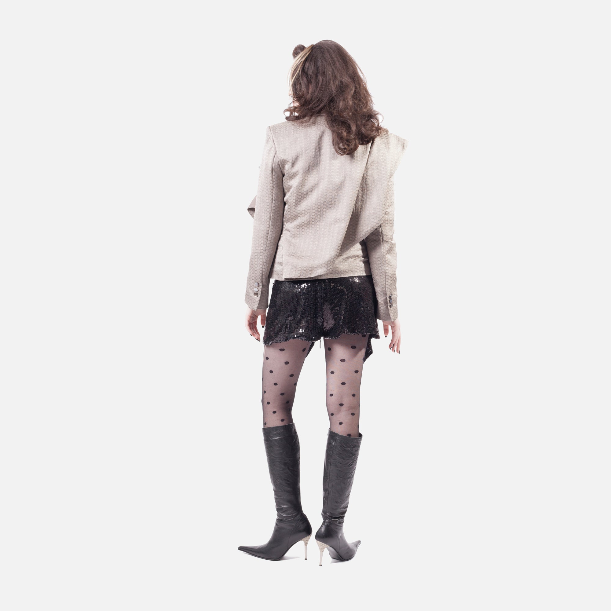 Pointed Sequin Shorts