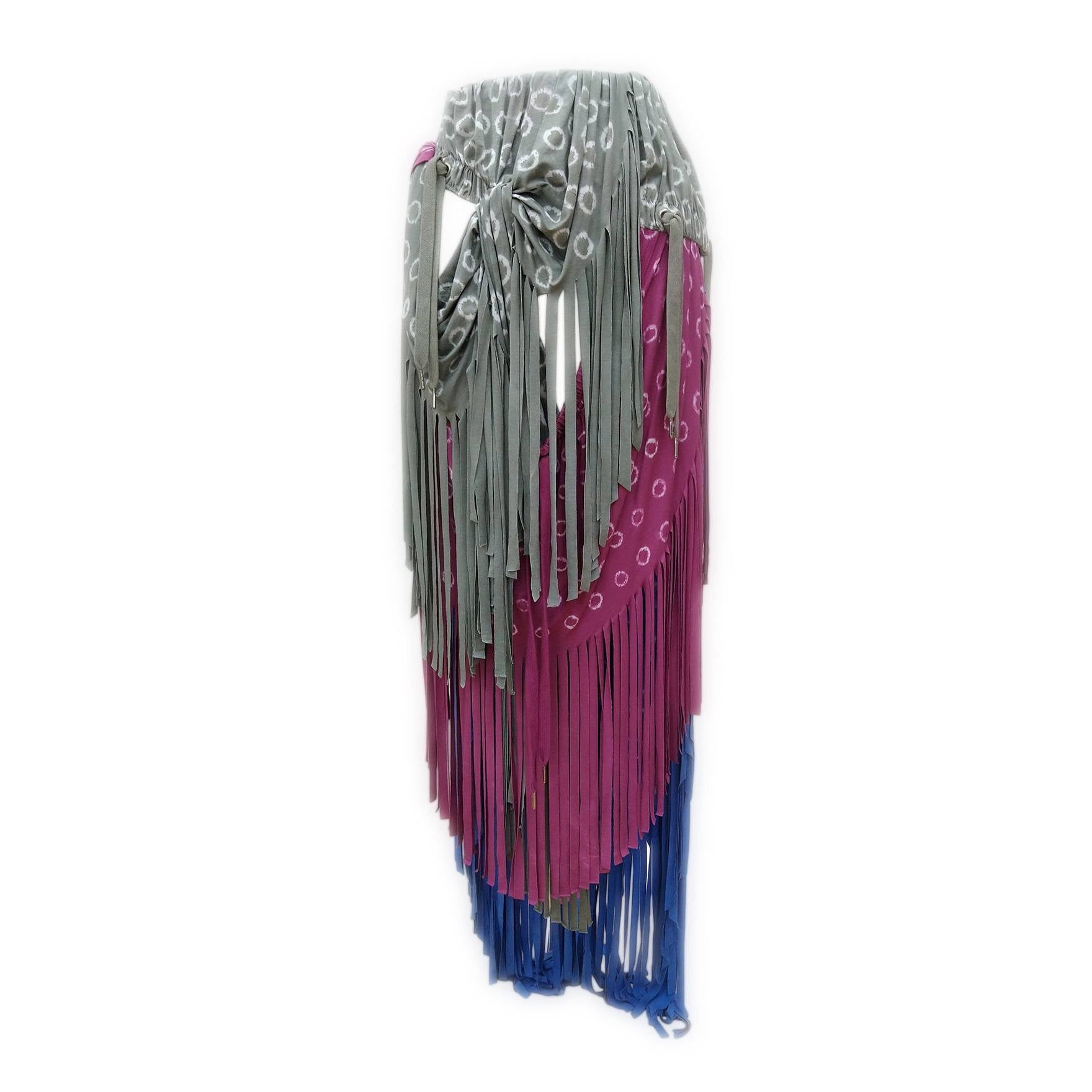 Fringe Tie-dyed Maxi Skirt