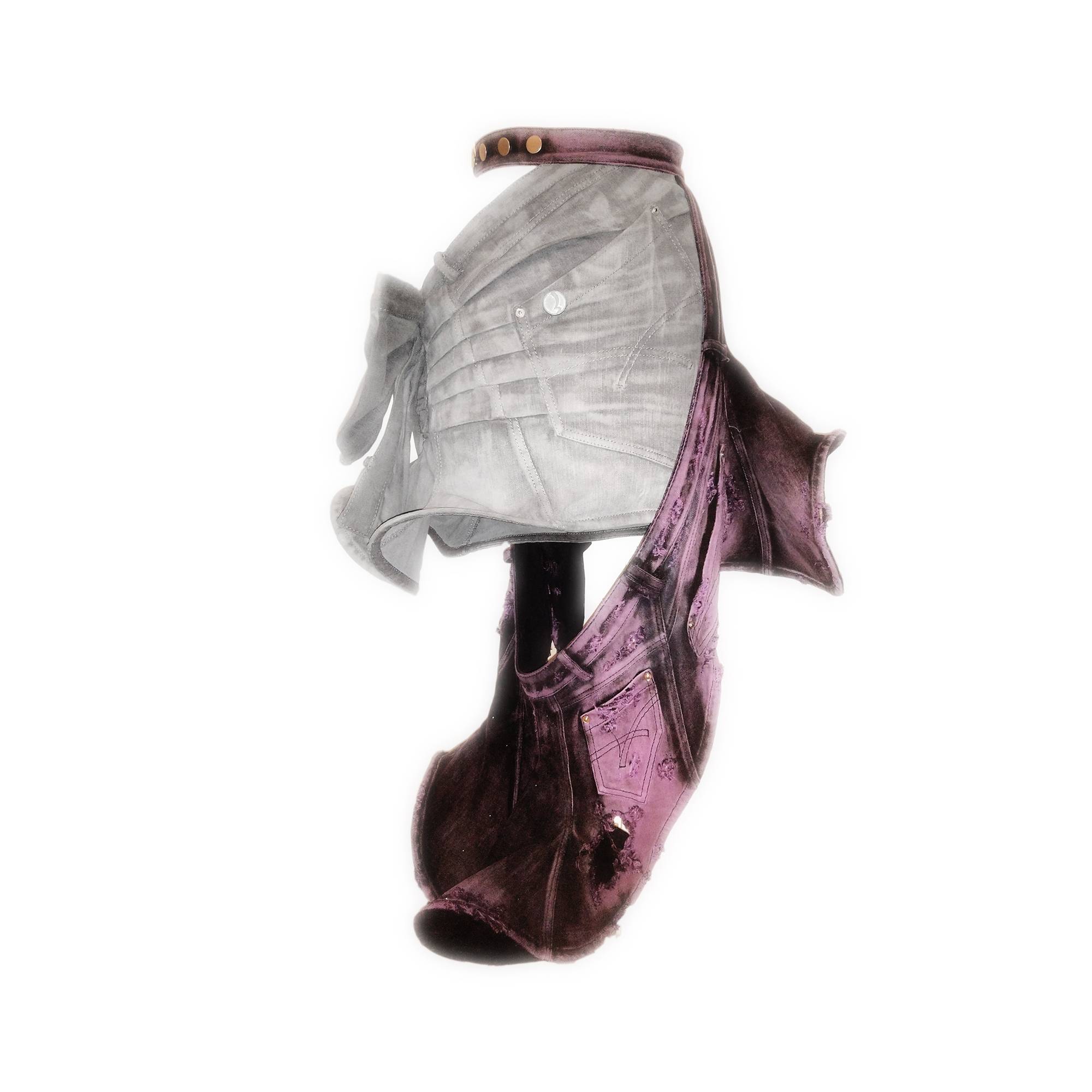 Double-layered Denim Skirt