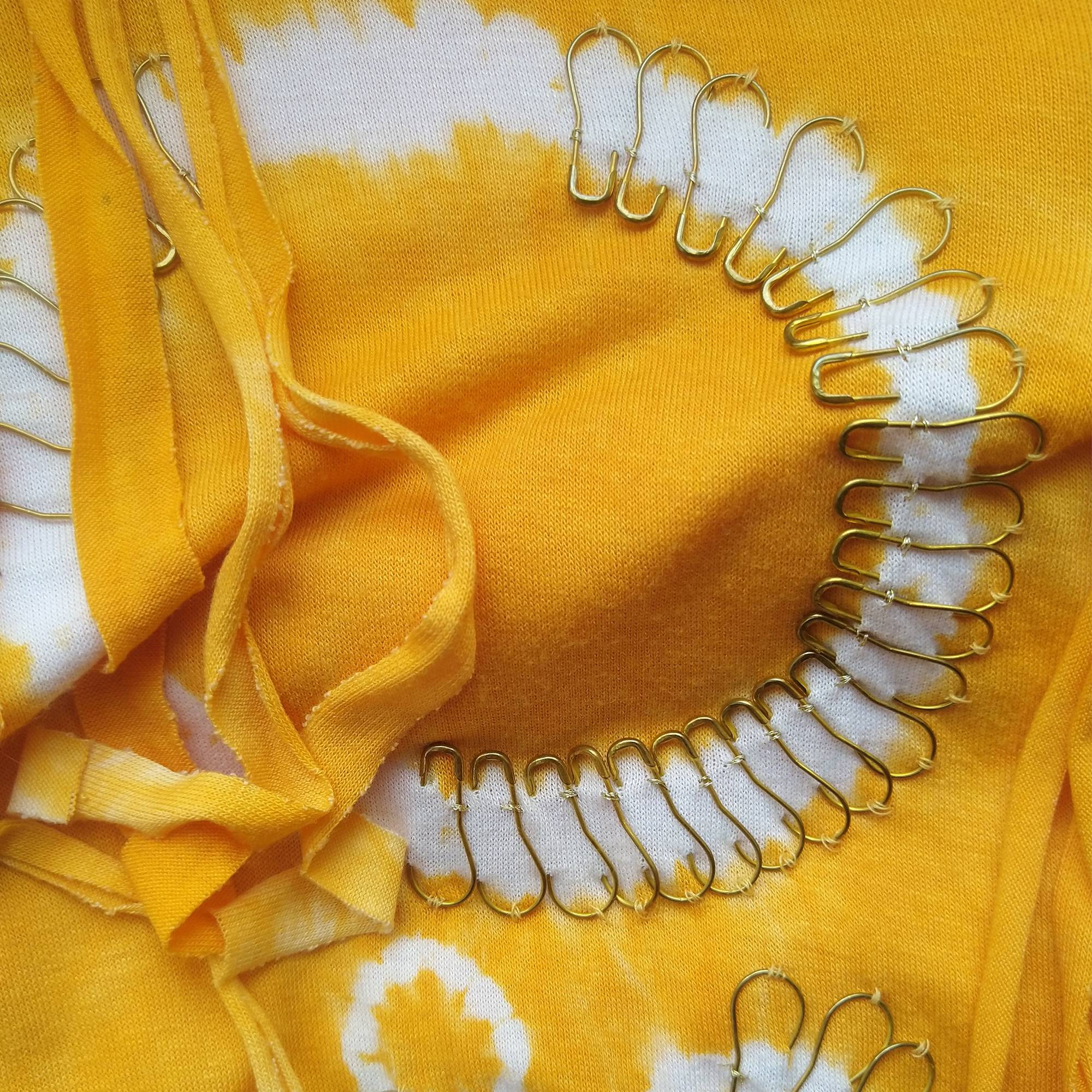 Fringed Tie-dyed Turtleneck