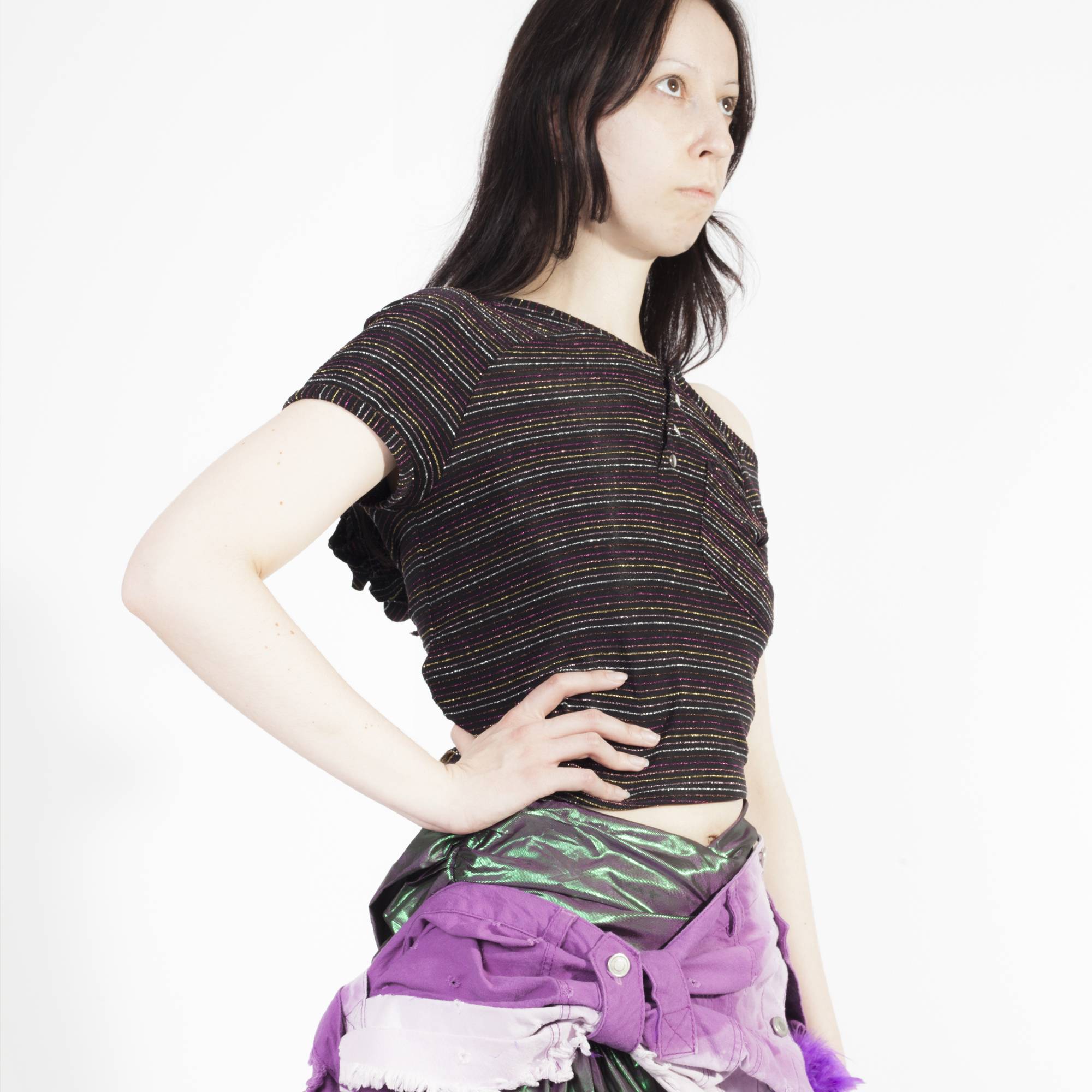 Draped Henley T Shirt 3