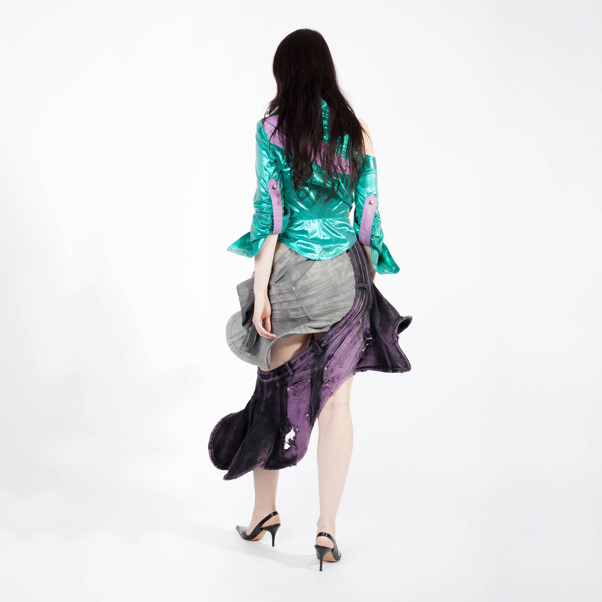 Double-layered Denim Skirt