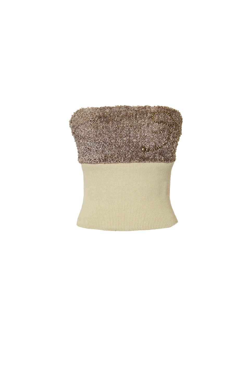 Ribbon Stud Fuzzy Tube Top – ap0cene