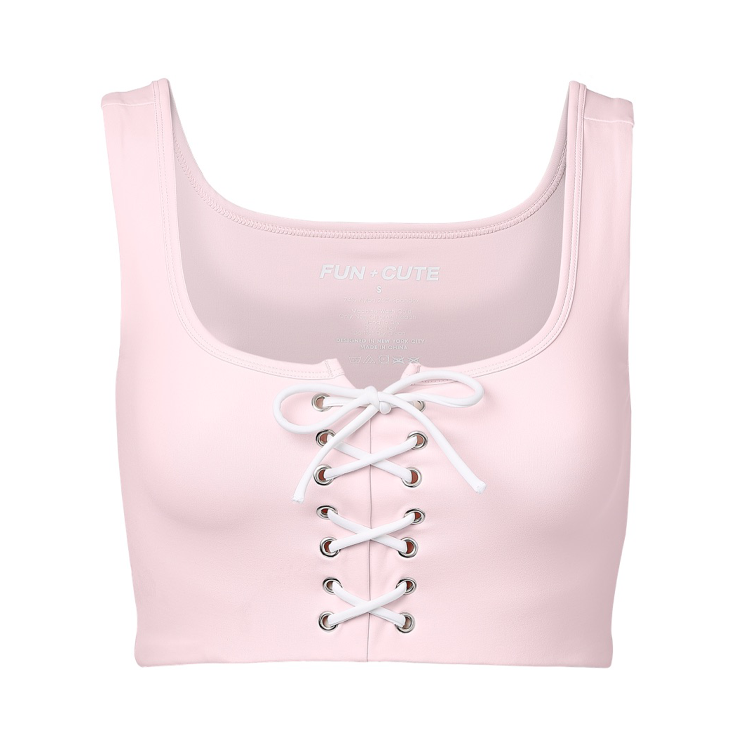 핑크 프로스팅 문플라워 스포츠 브라