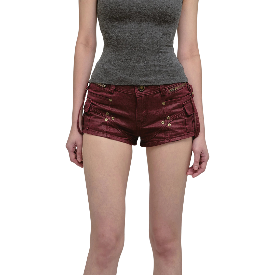 Utility Shorts in Maroon
