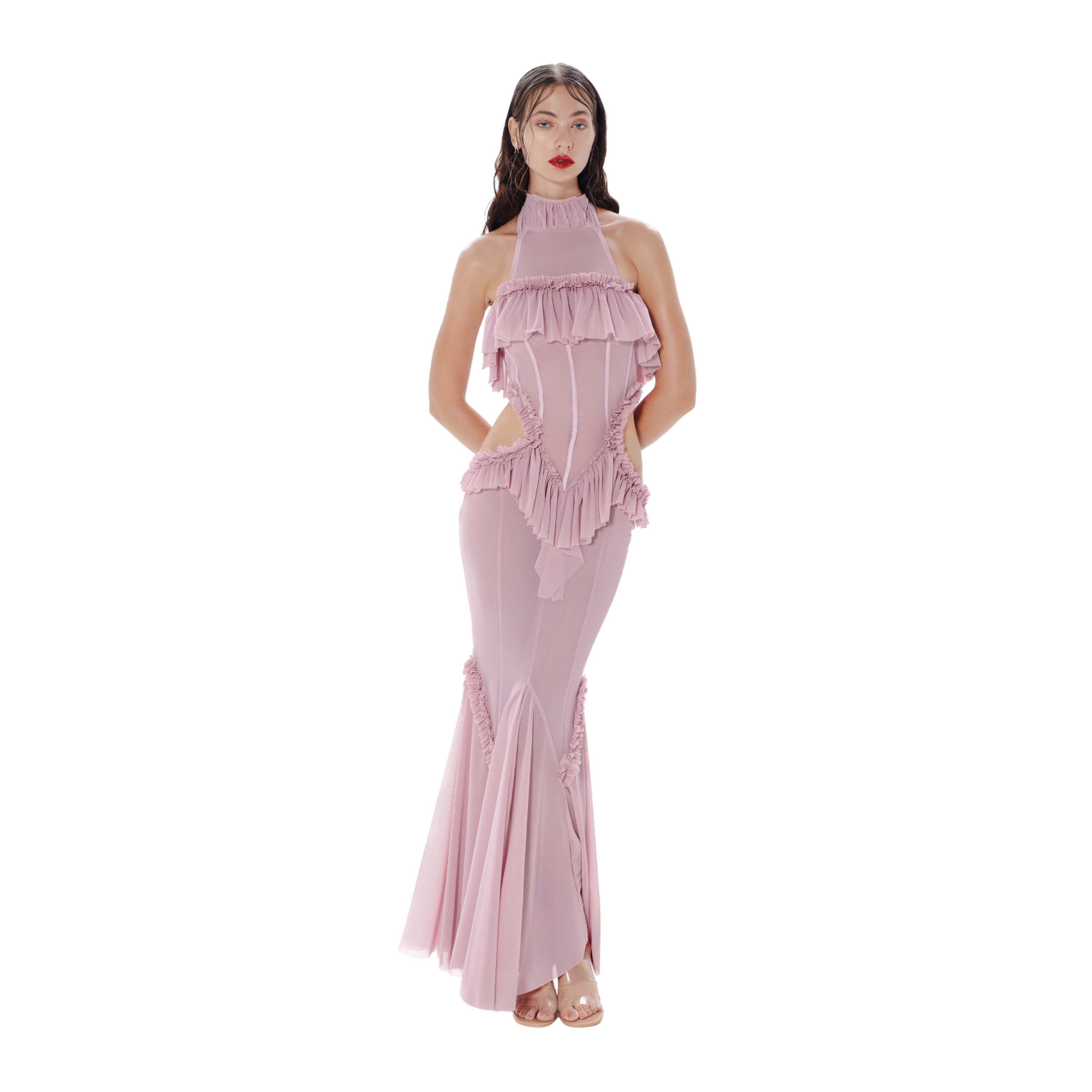 Ophelia Maxi Dress in Bubblegum Pink