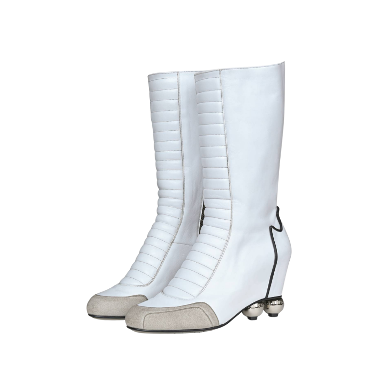 White Roller Boots