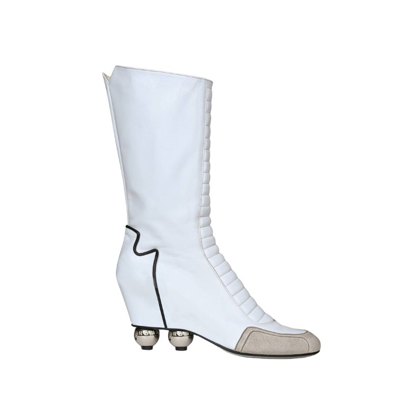 White Roller Boots