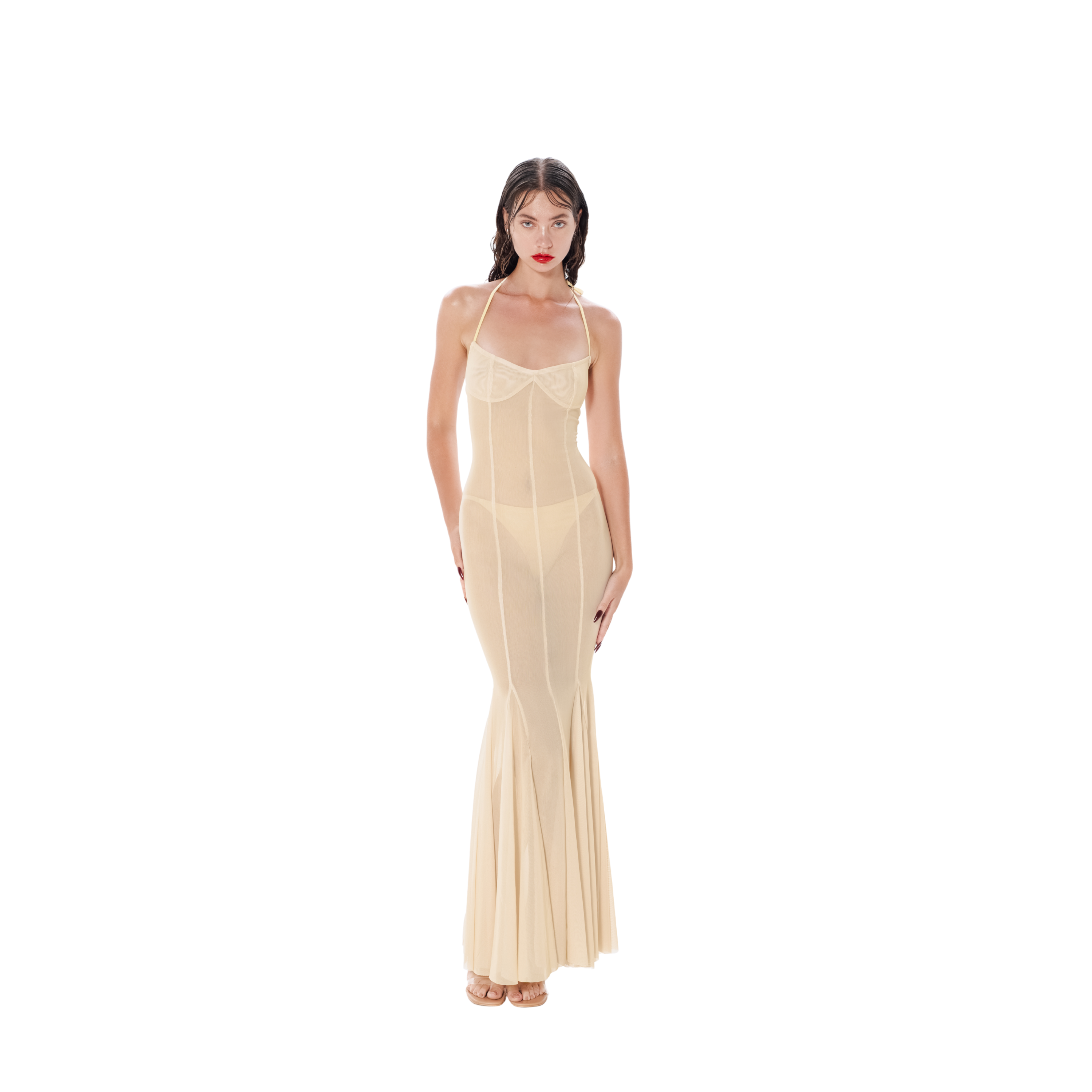 Siren Maxi Dress in Butter