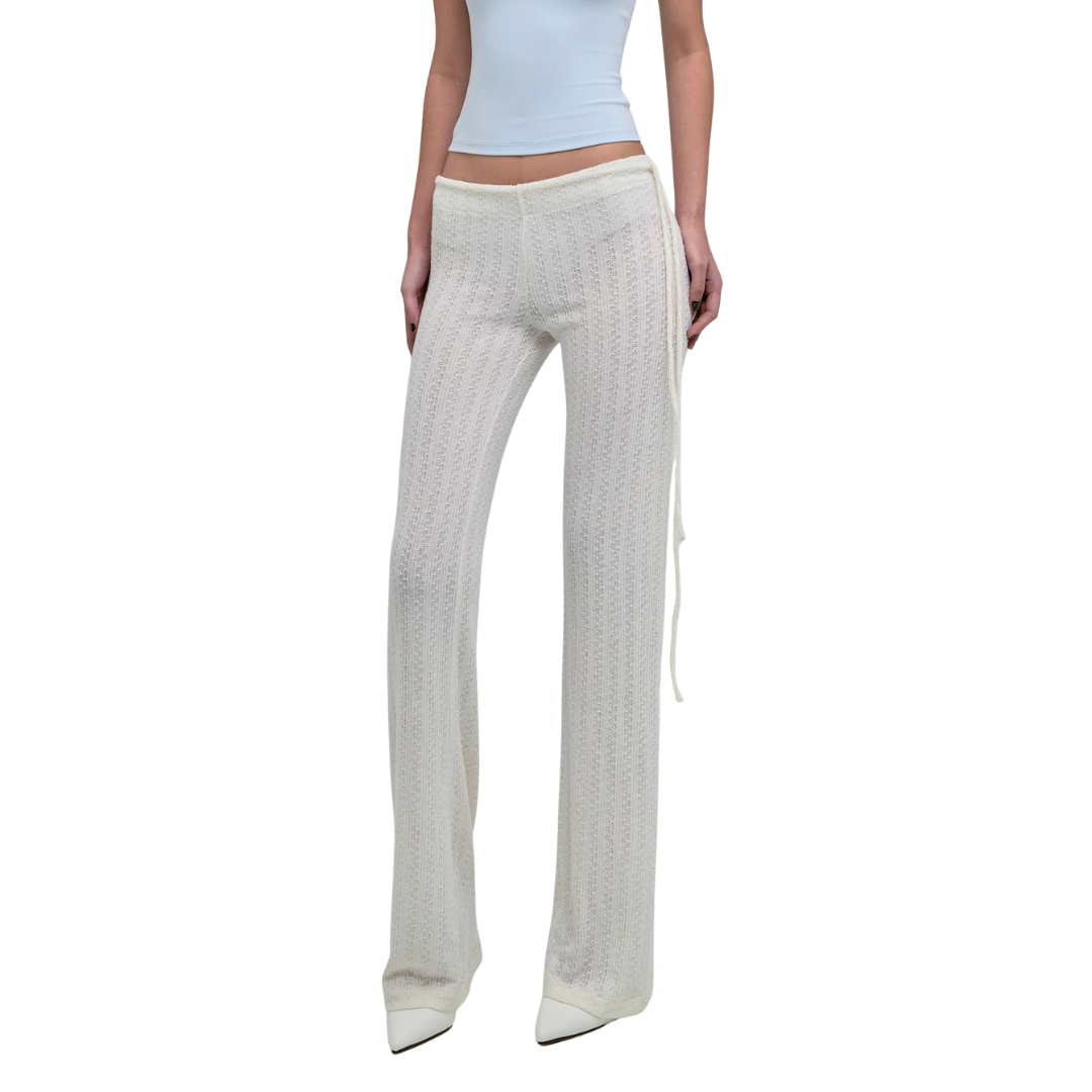 Dazed Knit Pants in Cream