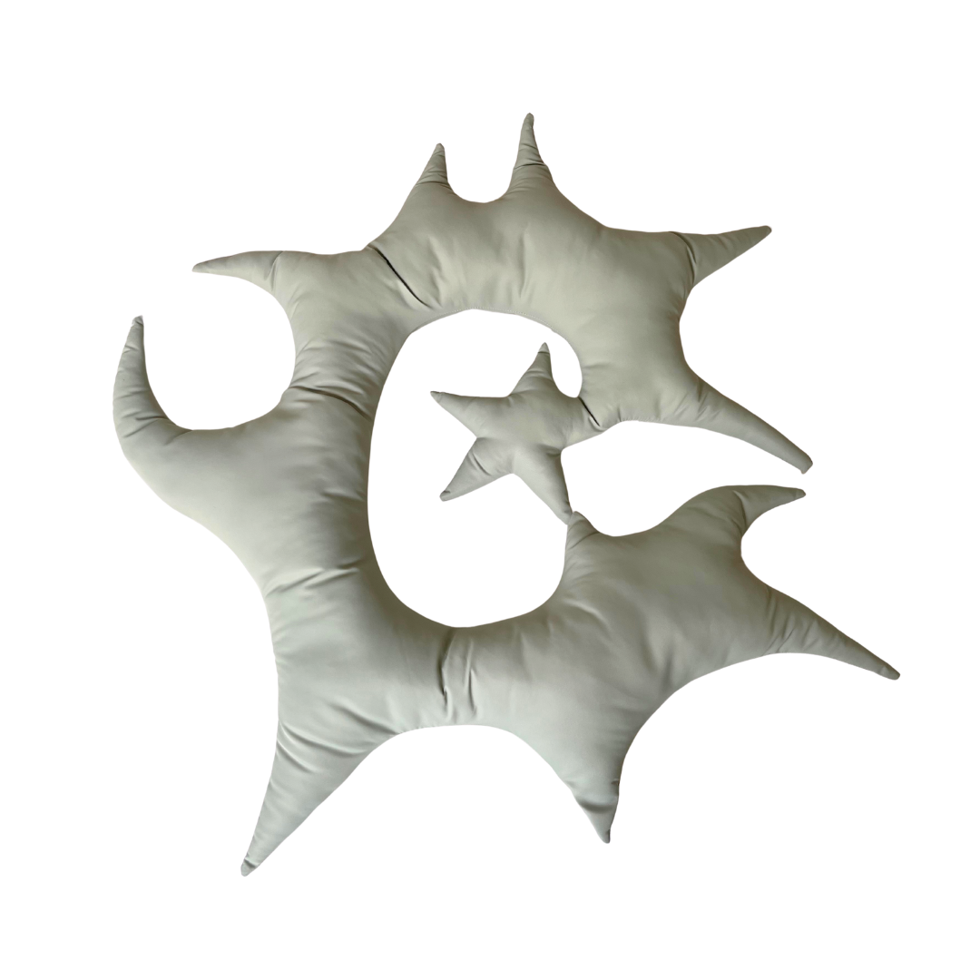 Star Pillow in Seafoam Green