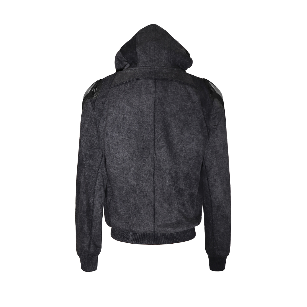 RUH Paneled Zip Up Hoodie in Acid