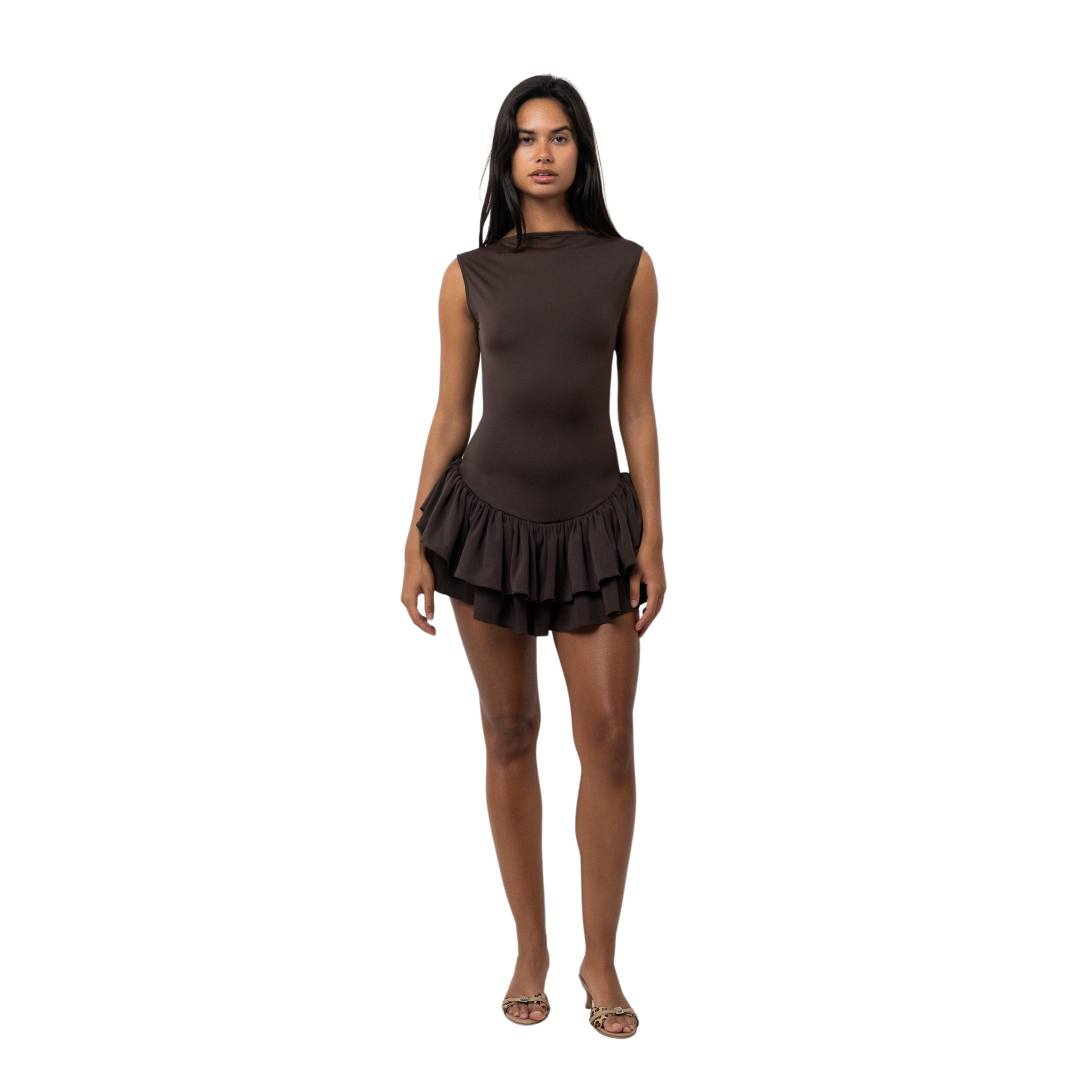 Ballerina Dress in Carob