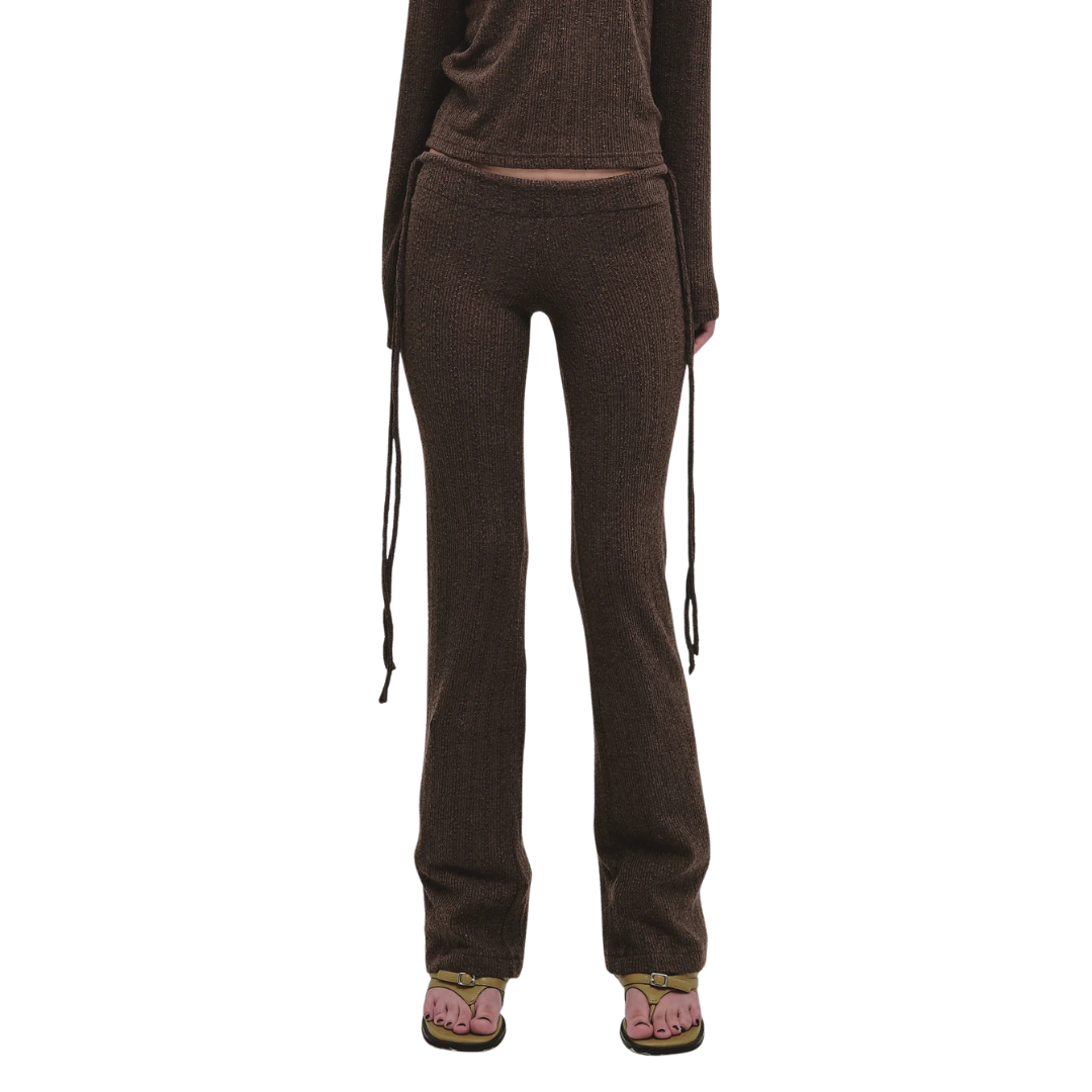 Dazed Knit Pants in Brown