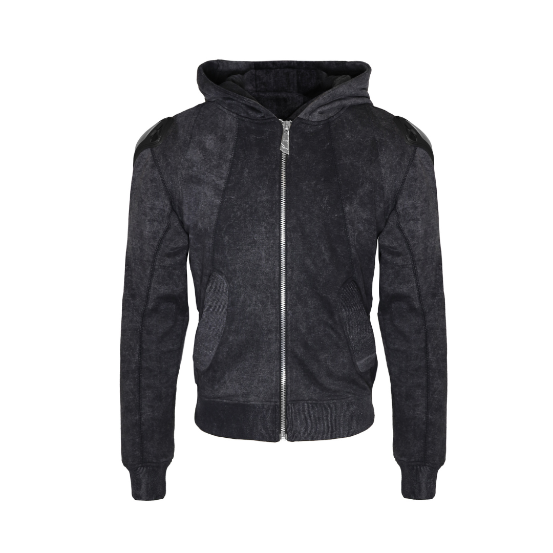 RUH Paneled Zip Up Hoodie in Acid