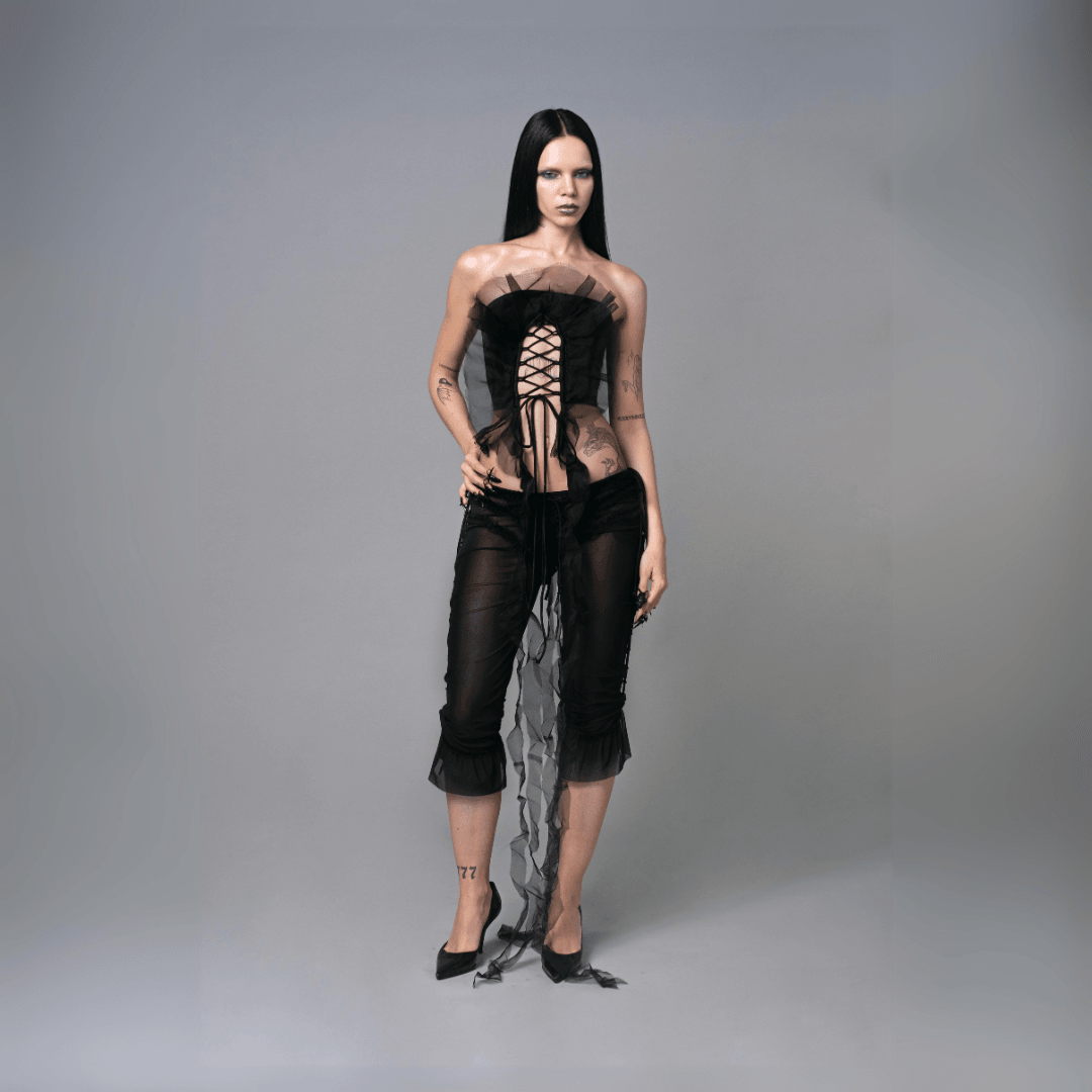 카프리 팬츠 누아르