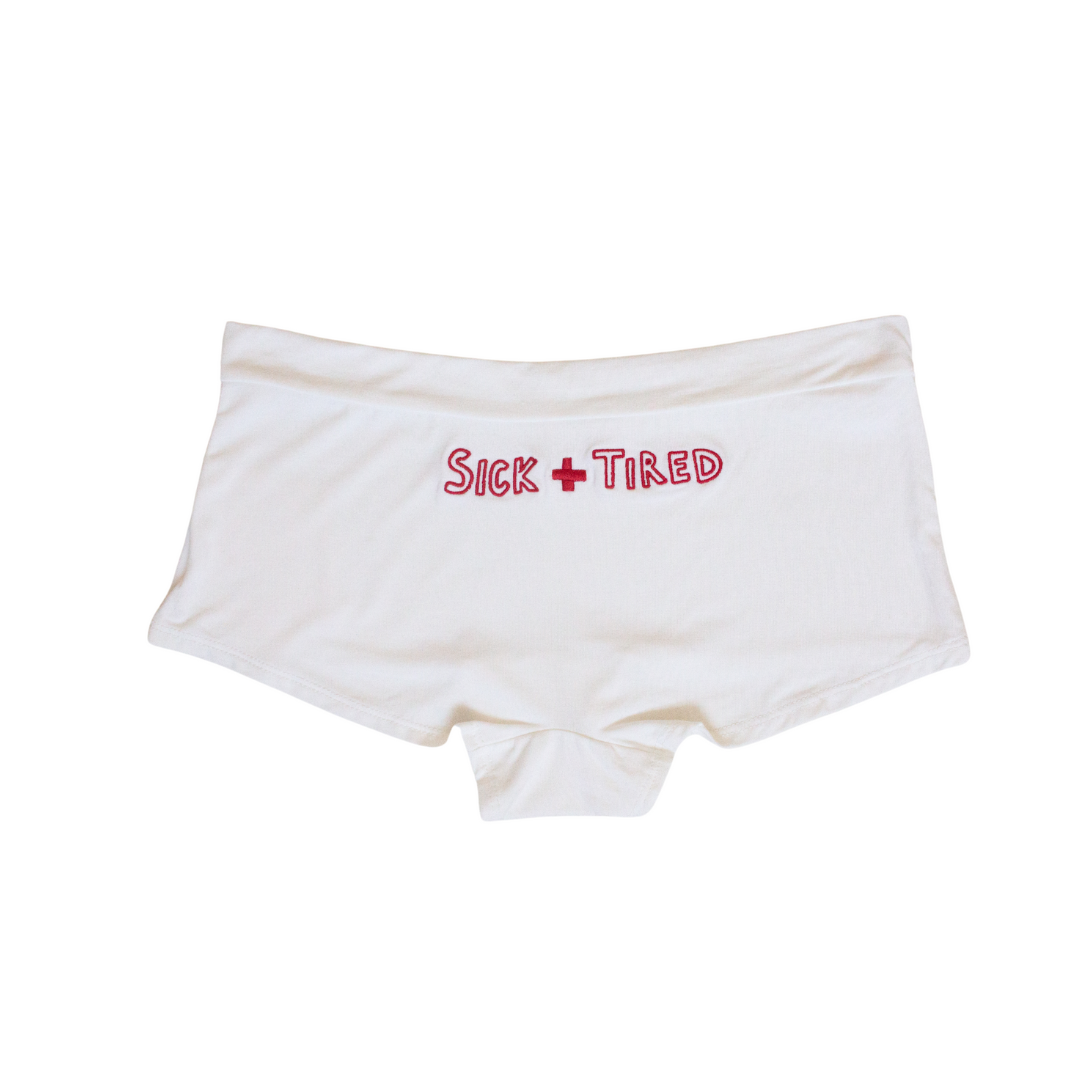 지치고 아픈 바지