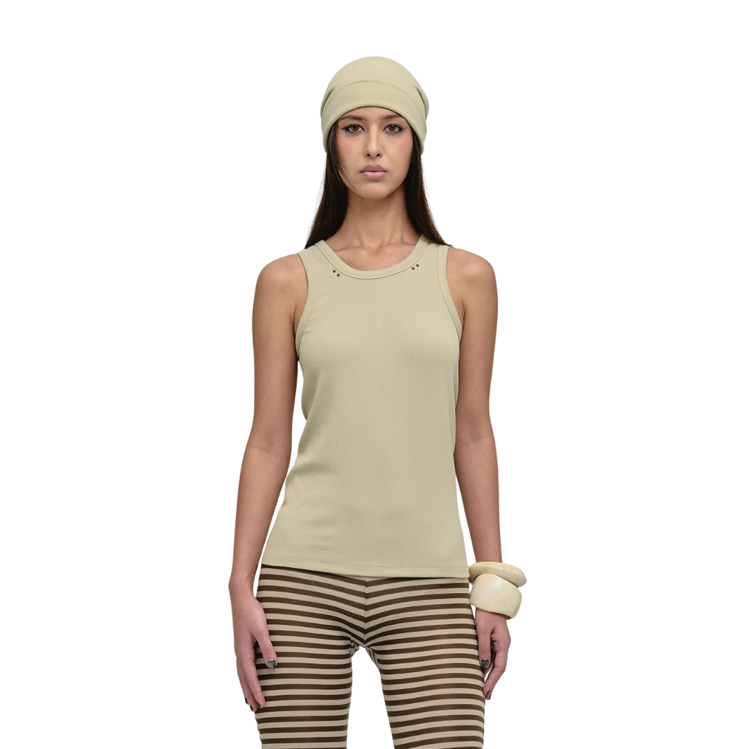Pierce Tank in Beige