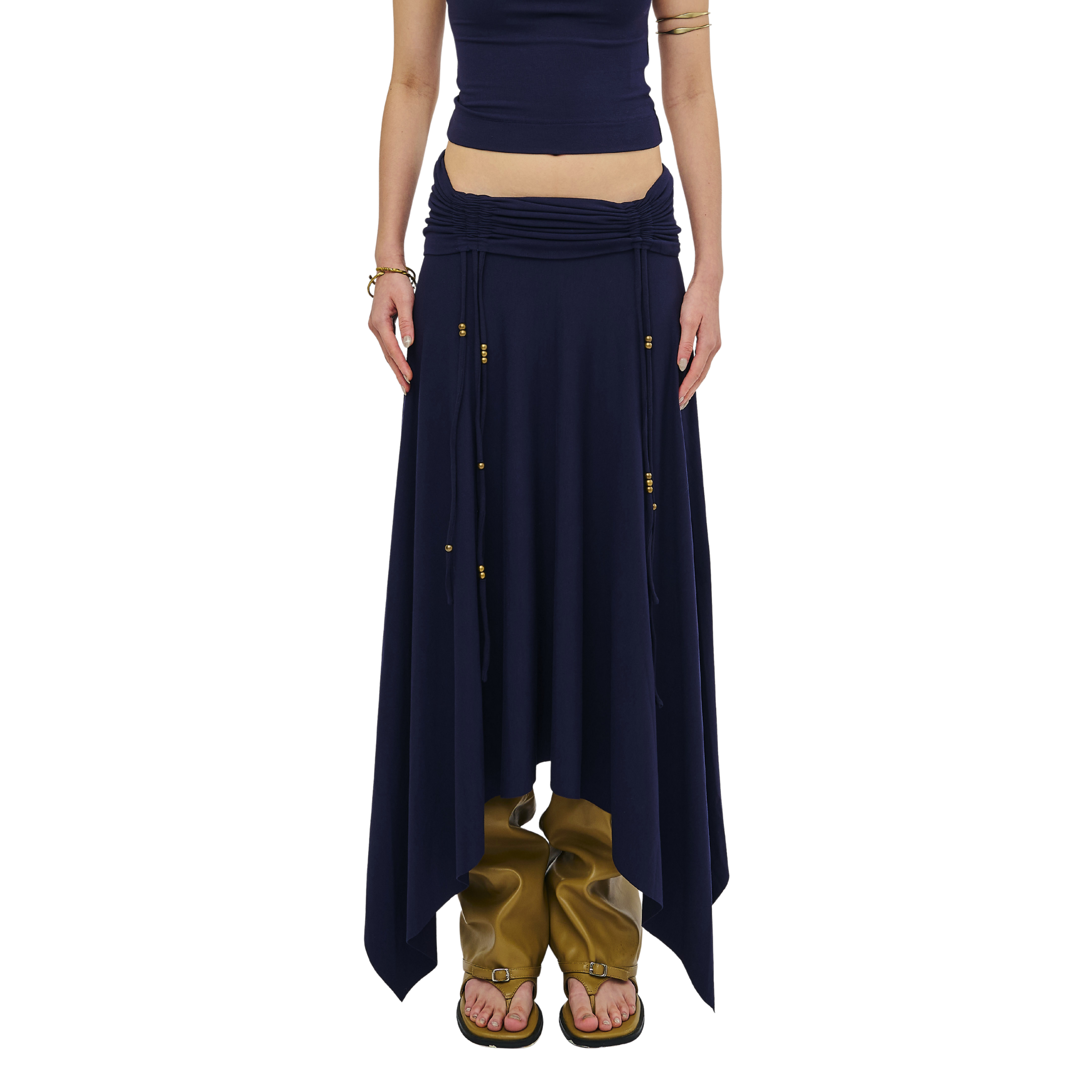 Reverent Maxi Skirt in Navy