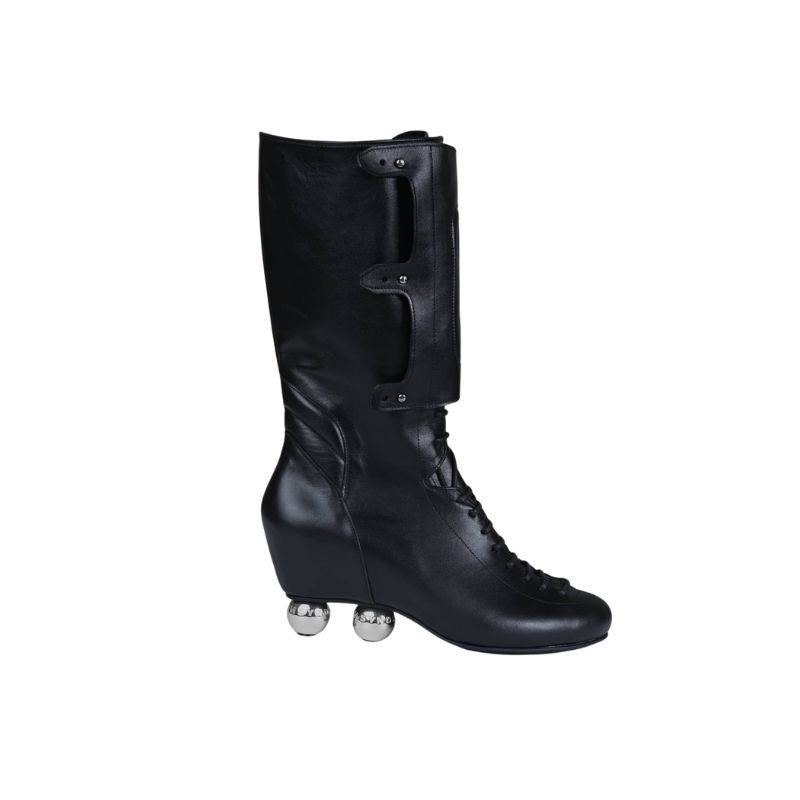 Black Ankle Roller Boots