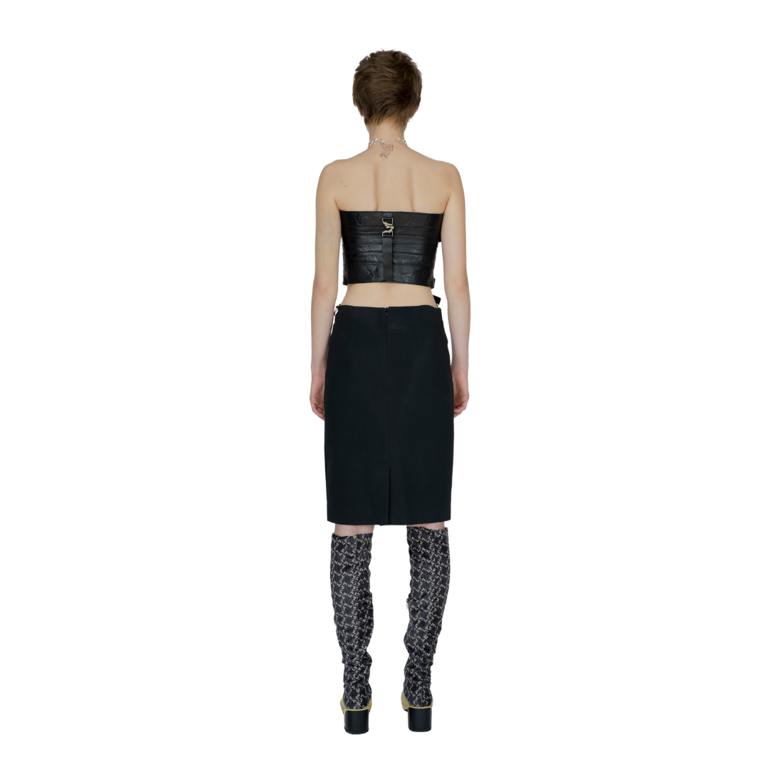 Belt Leather Corset in Black