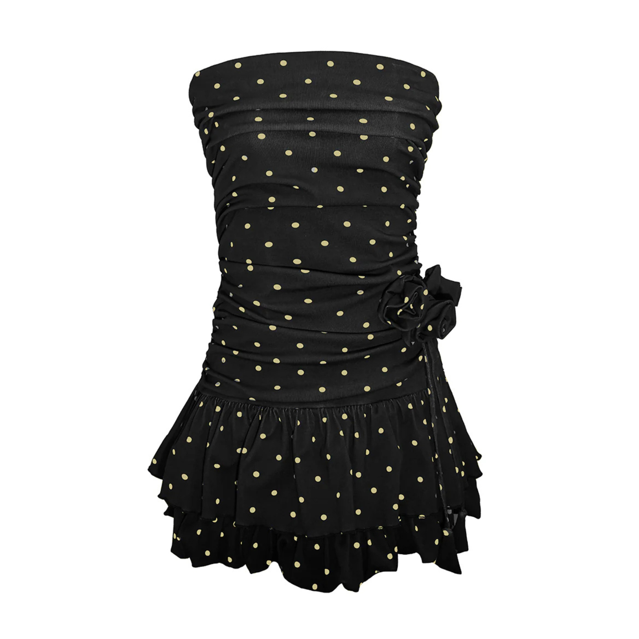 Midnight Polka Bloom Dress