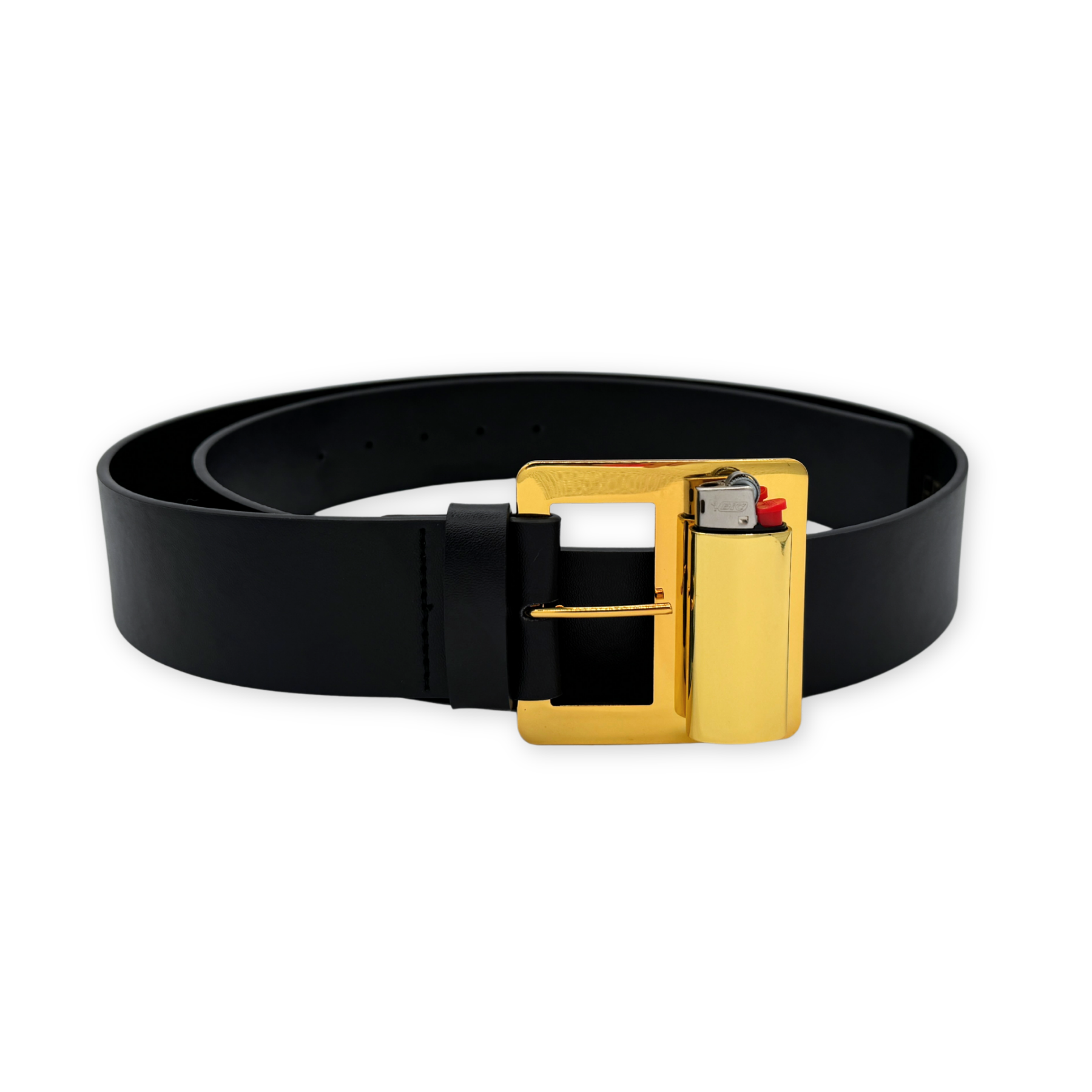 Feline Belt Black, Gold Buckle