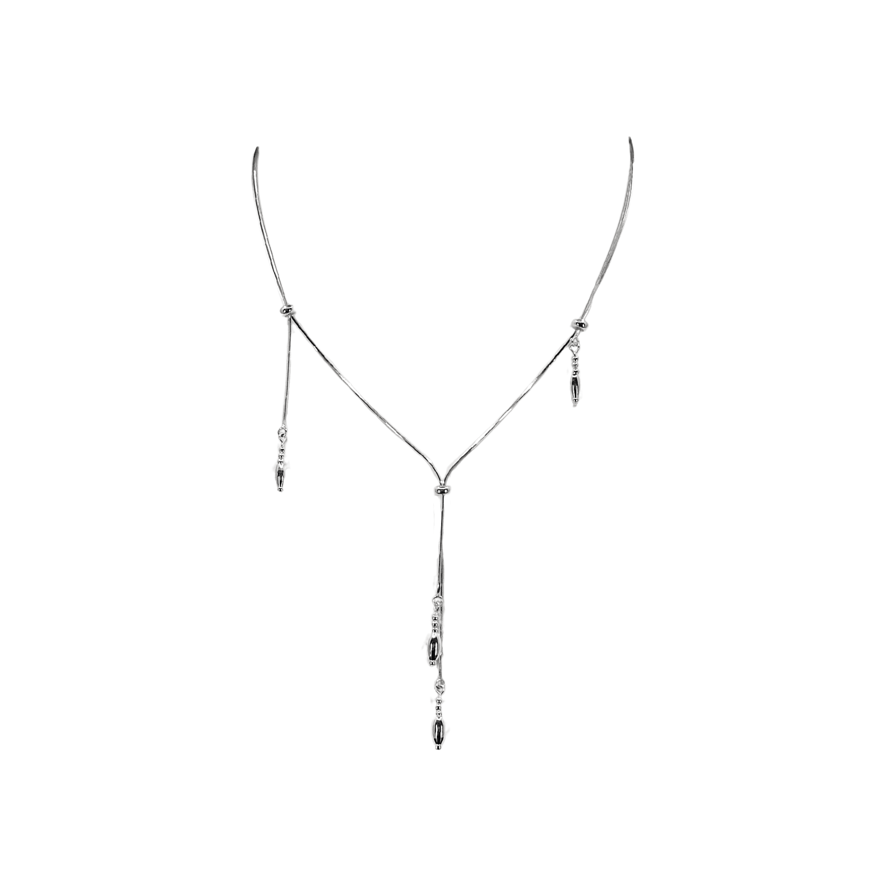 실버 태슬 목걸이 03 