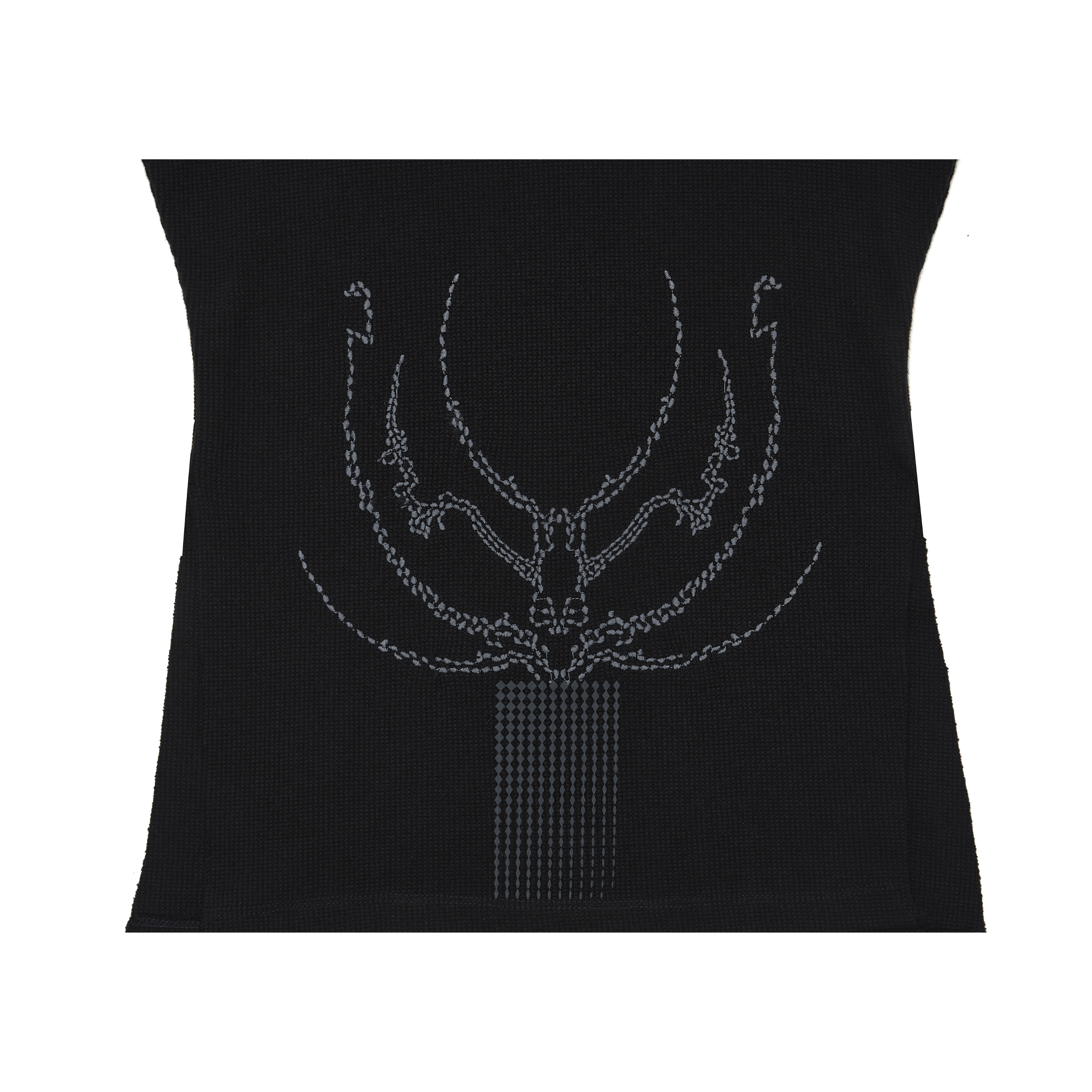 자수 와플 슬림 티셔츠