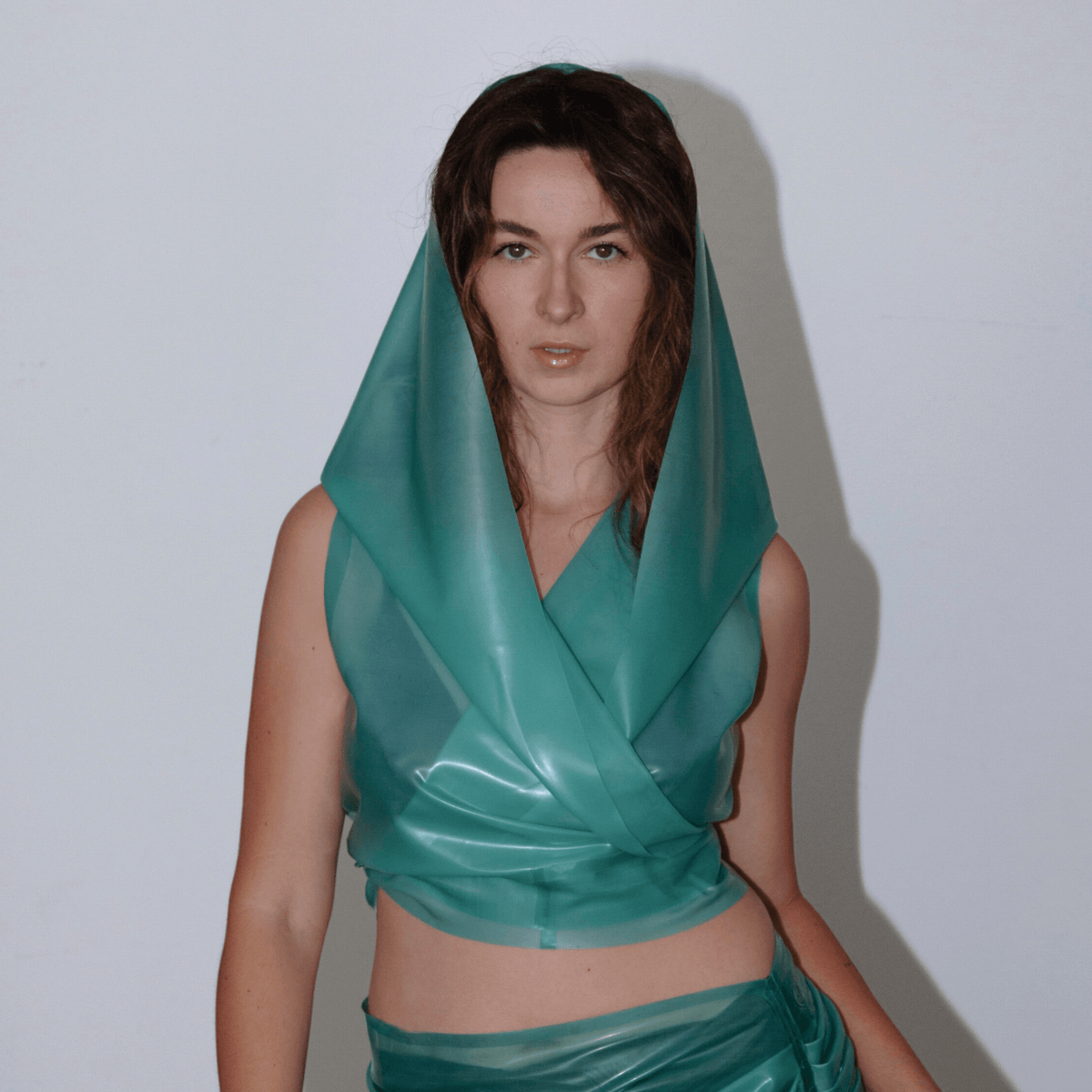 Hooded Top in Teal