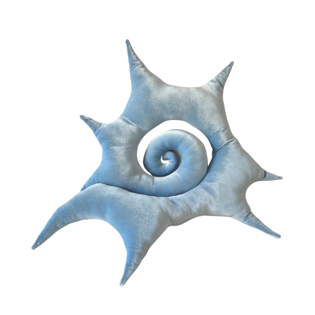 Spiral Pillow in Sky Blue