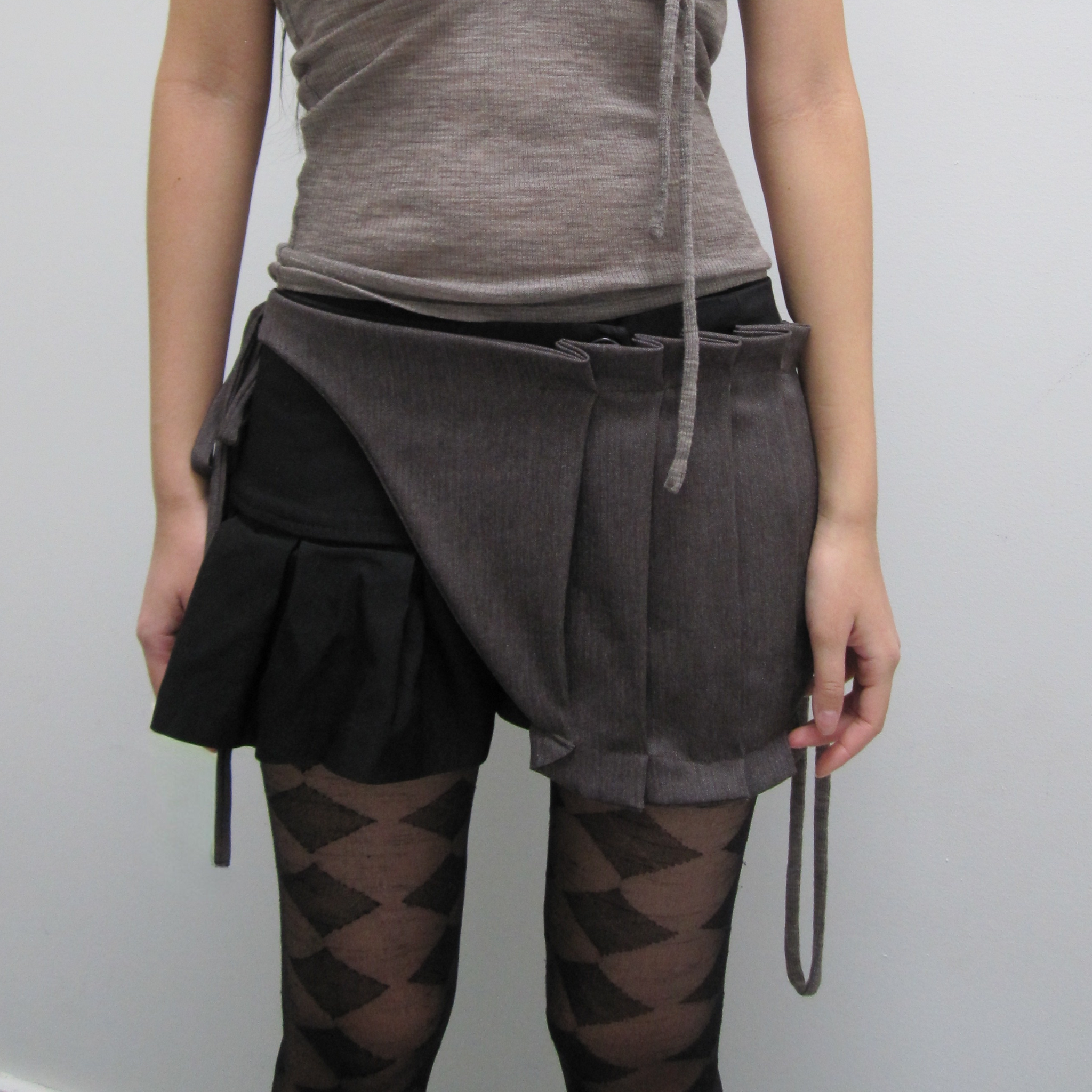 Pleated Wrap Skirt